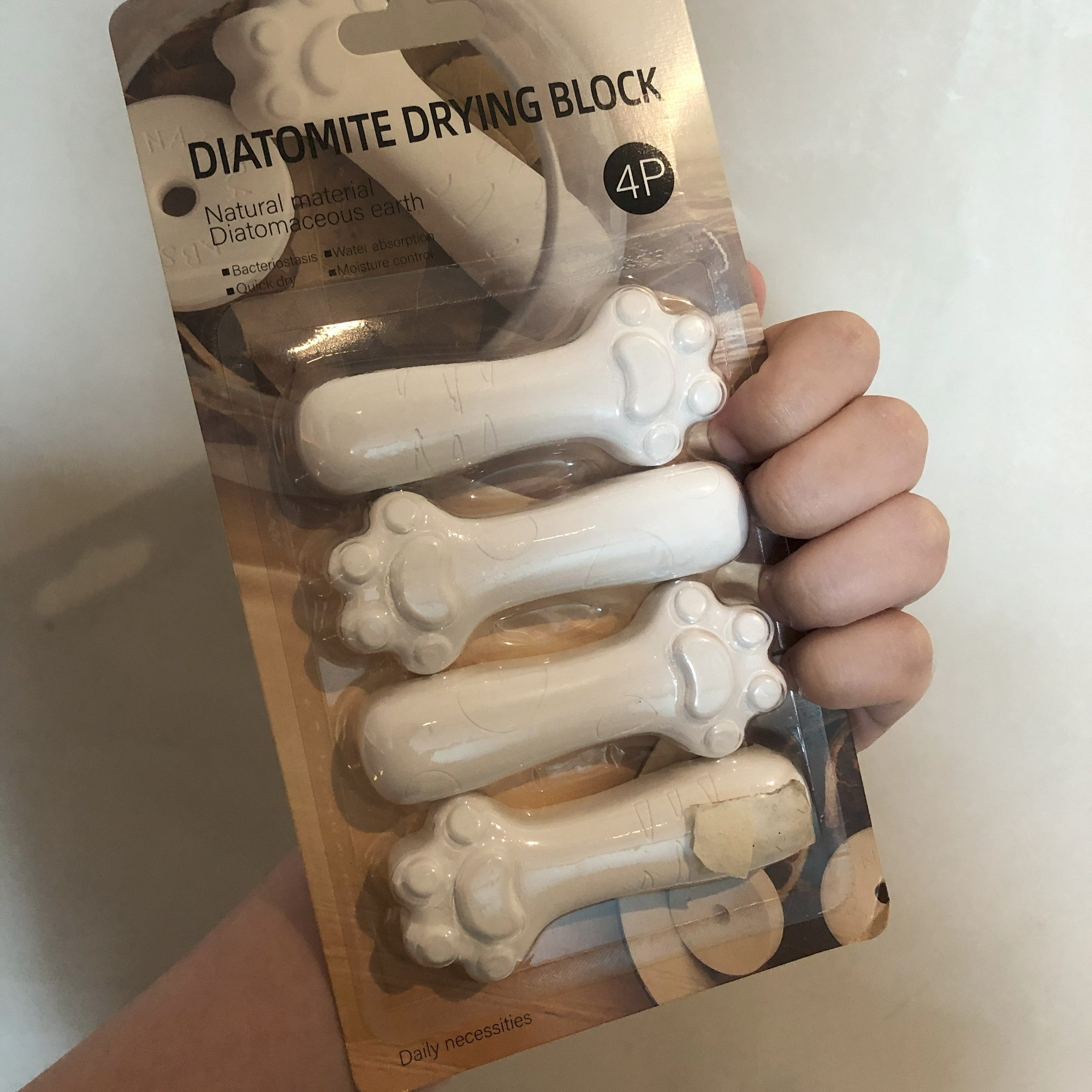 Cat Paw Drying Strip | Natural Diatomaceous Earth Moisture Absorber for Pet and Human Snacks