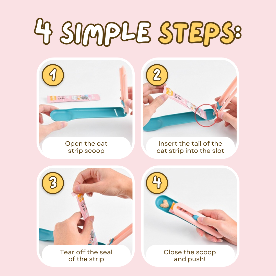 Cat Wet Treat Spoon | Easy-to-Use Squeeze Tool for Feeding Wet Cat Treats and Canned Food