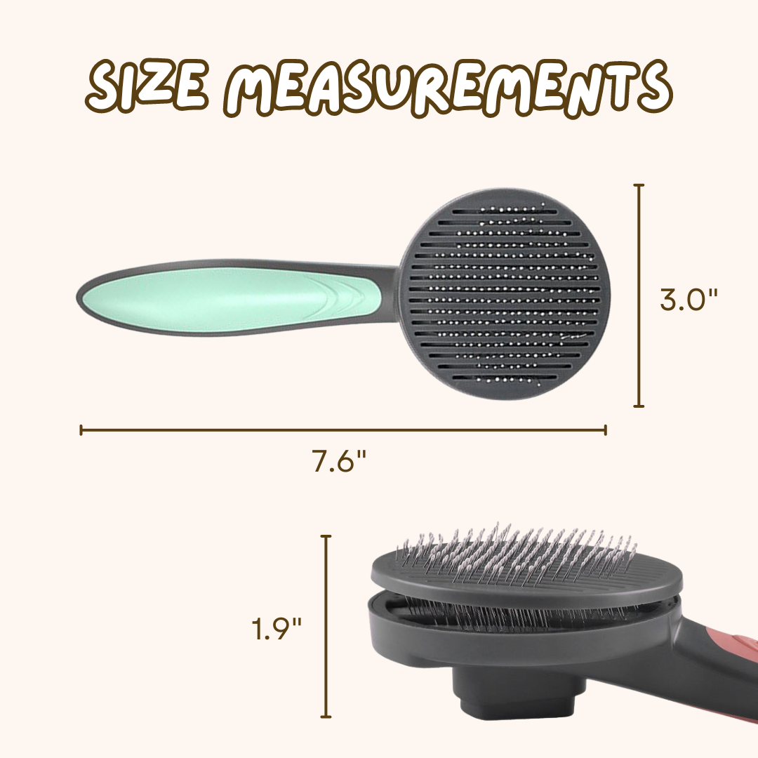 Furry Cat Brush | Self-Cleaning Grooming Brush for Loose Hair, Tangles, and Massaging Cats