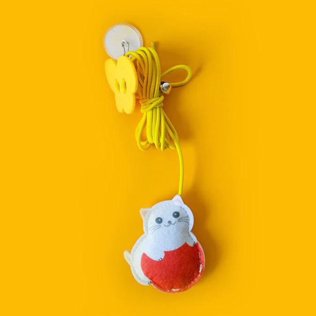 Dangling Cat Toy Set 6 PCS | Interactive Hanging Toys for Indoor Cats with Adjustable Height