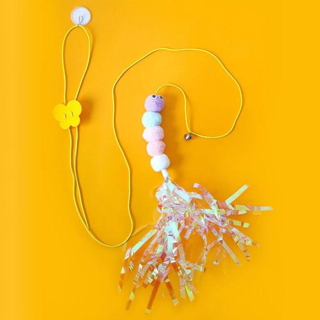 Dangling Cat Toy Set 6 PCS | Interactive Hanging Toys for Indoor Cats with Adjustable Height