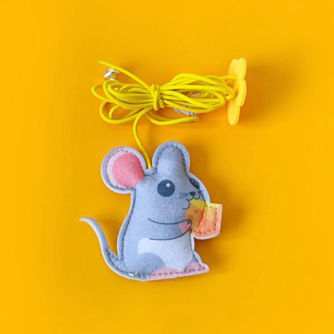 Dangling Cat Toy Set 6 PCS | Interactive Hanging Toys for Indoor Cats with Adjustable Height