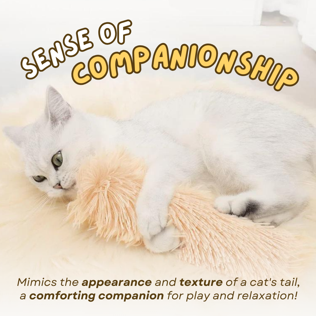 Tail Pillow Cat Toy | Plush Bite-Resistant Catnip Pillow for Play, Training, and Cuddling