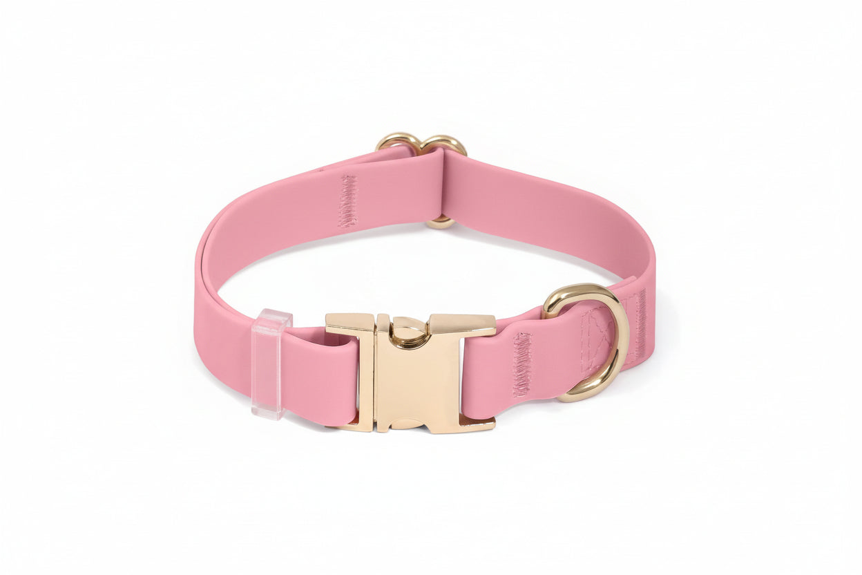 Durable Pink Waterproof Dog Collar for Small, Medium & Large Dogs