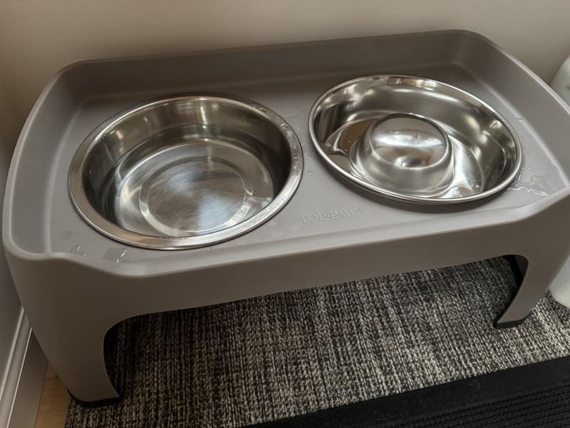 Premium Stainless Steel Slow-Feed Dog Bowl with Non-Slip Base, Medium Size, 5 Cups Capacity | Durable Pet Feeding Dish for Healthy Eating & Digestion