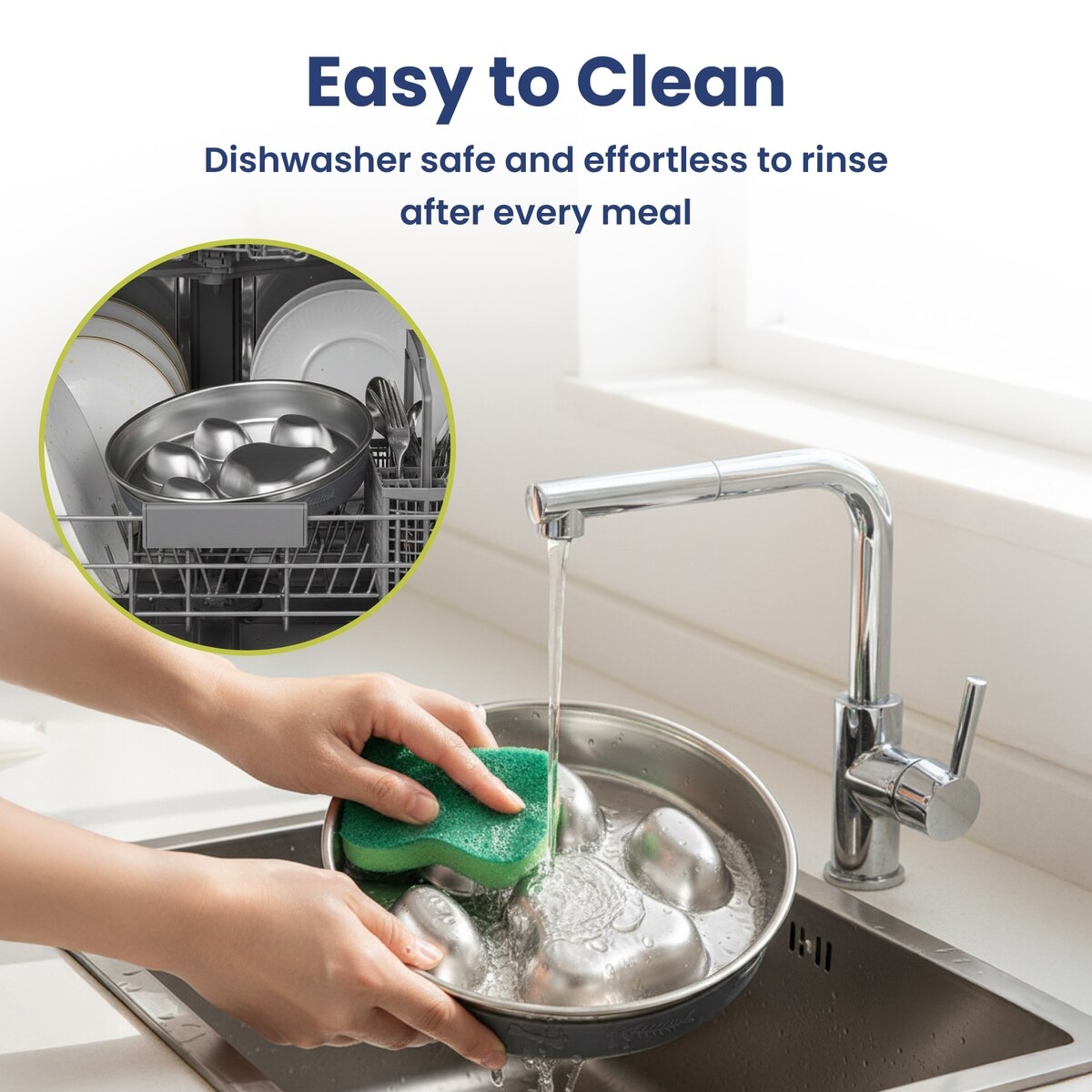 Premium Stainless Steel Four-Ridge Slow-Feed Dog Bowl with Removable Non-Slip Silicone Base | Durable 4-Cup Pet Feeder for Healthy Eating & Digestion