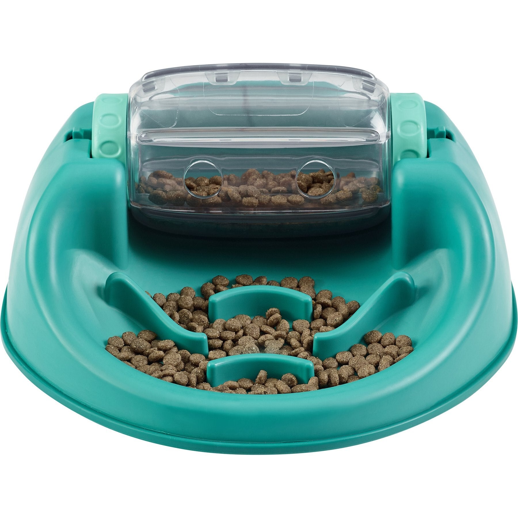 Interactive Spin N' Eat Dog Puzzle Feeder & Slow-Feed Toy, Mental Stimulation Game for Dogs, Green, One-Size, 2-Cup Capacity | Engaging Pet Activity for Anxiety Relief & Slower Eating