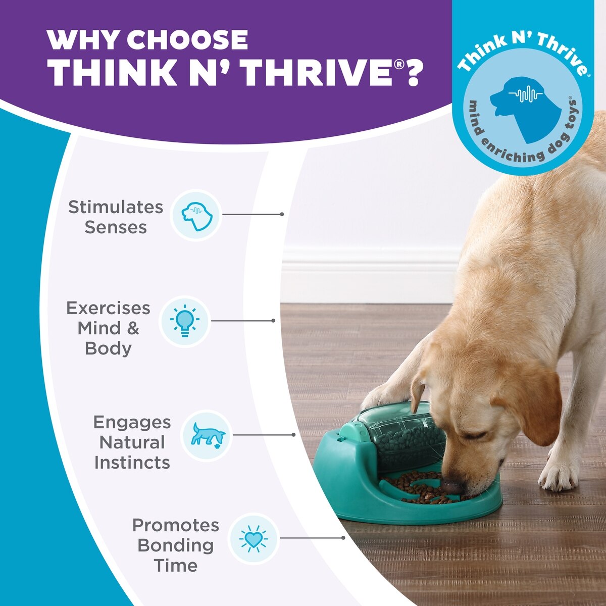 Interactive Spin N' Eat Dog Puzzle Feeder & Slow-Feed Toy, Mental Stimulation Game for Dogs, Green, One-Size, 2-Cup Capacity | Engaging Pet Activity for Anxiety Relief & Slower Eating