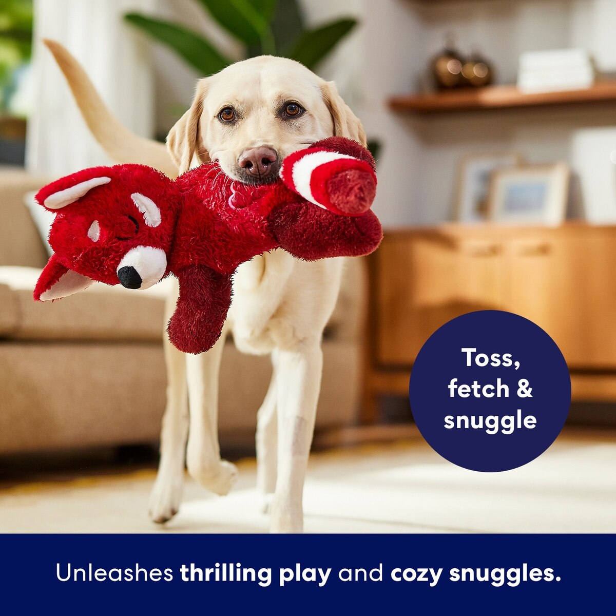 Jumbo Red Panda Plush Dog Toy with Squeakers, Extra-Large Size | Soft & Cuddly Indoor Toy for Fetch & Play, Valentine’s Day Edition