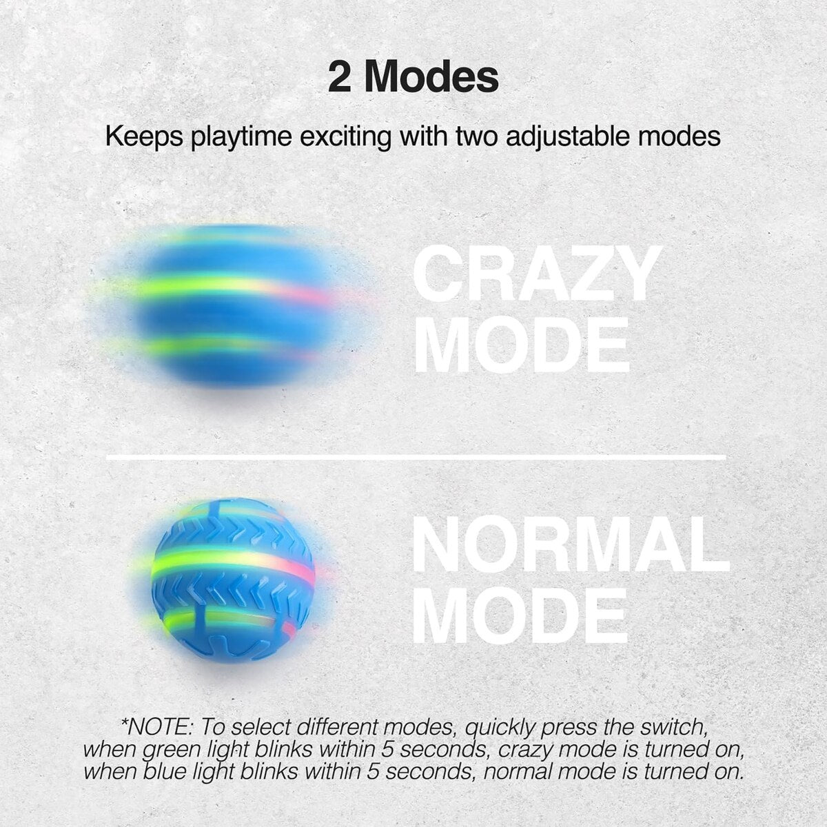 Motion Activated Interactive Dog Toy Ball with LED Lights, 3.3-Inch | USB Rechargeable, Irregular Rolling & Bouncing for Playtime Fun & Mental Stimulation