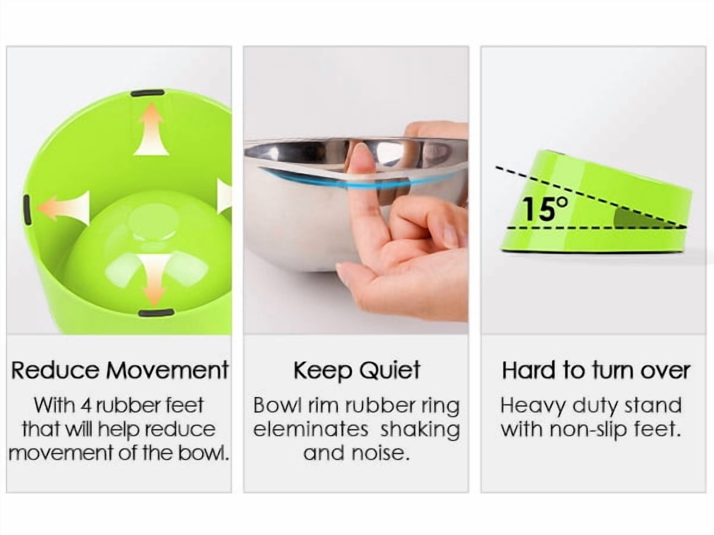 Ergonomic Slanted Dog Bowl for Dogs and Cats, 15° Tilted Design, Non-Spill & Non-Skid Feeder, Easy Reach Food Bowl for Better Digestion, 1-Cup Capacity, Bright Orange