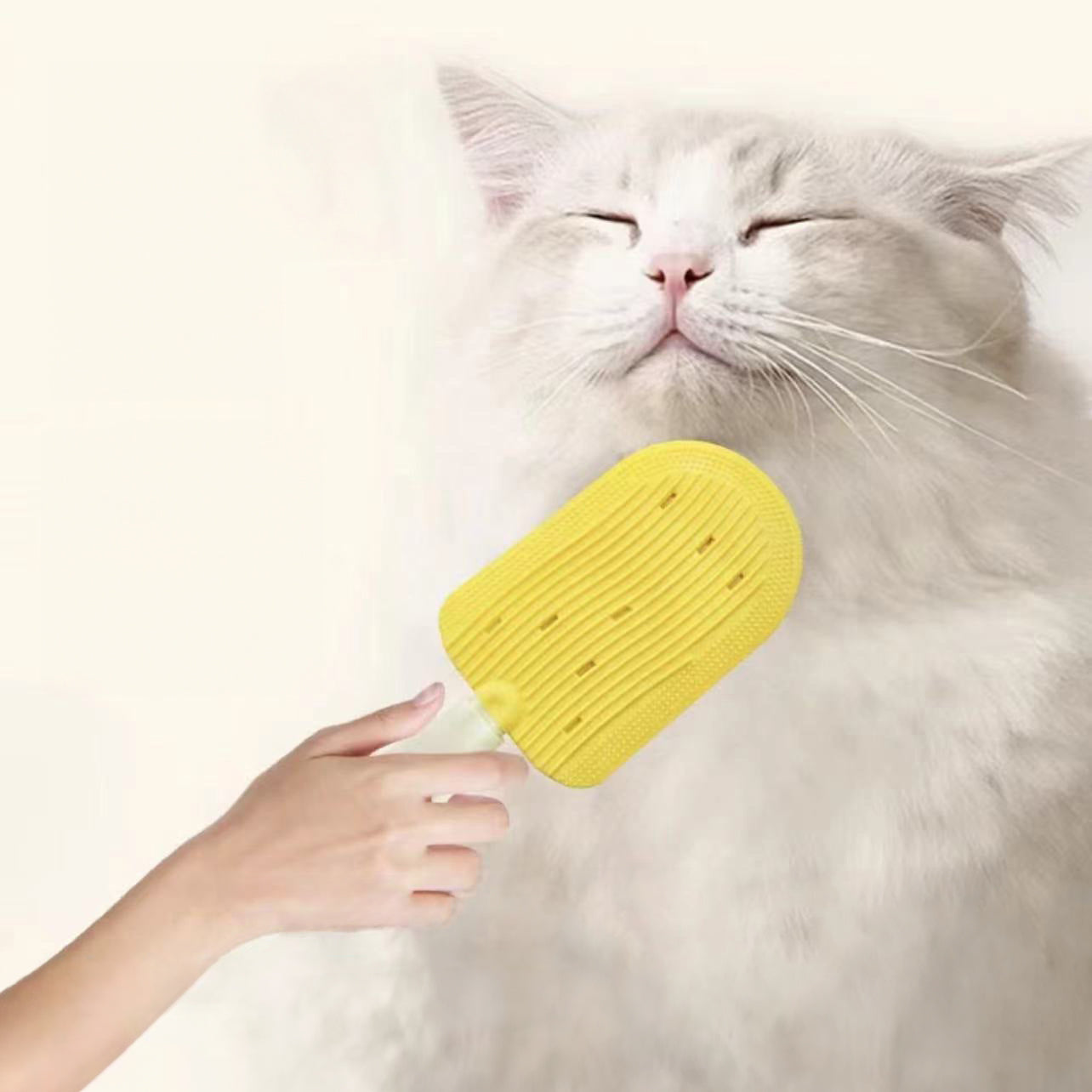Ice Cream Shaped Pet Grooming Brush | 2-in-1 Silicone Deshedding Brush for Cats and Dogs