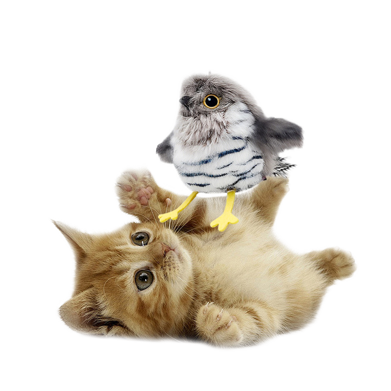 Interactive Flying Bird Cat Toy | Touch Activated Rechargeable Hanging Toy with Realistic Wing Motion