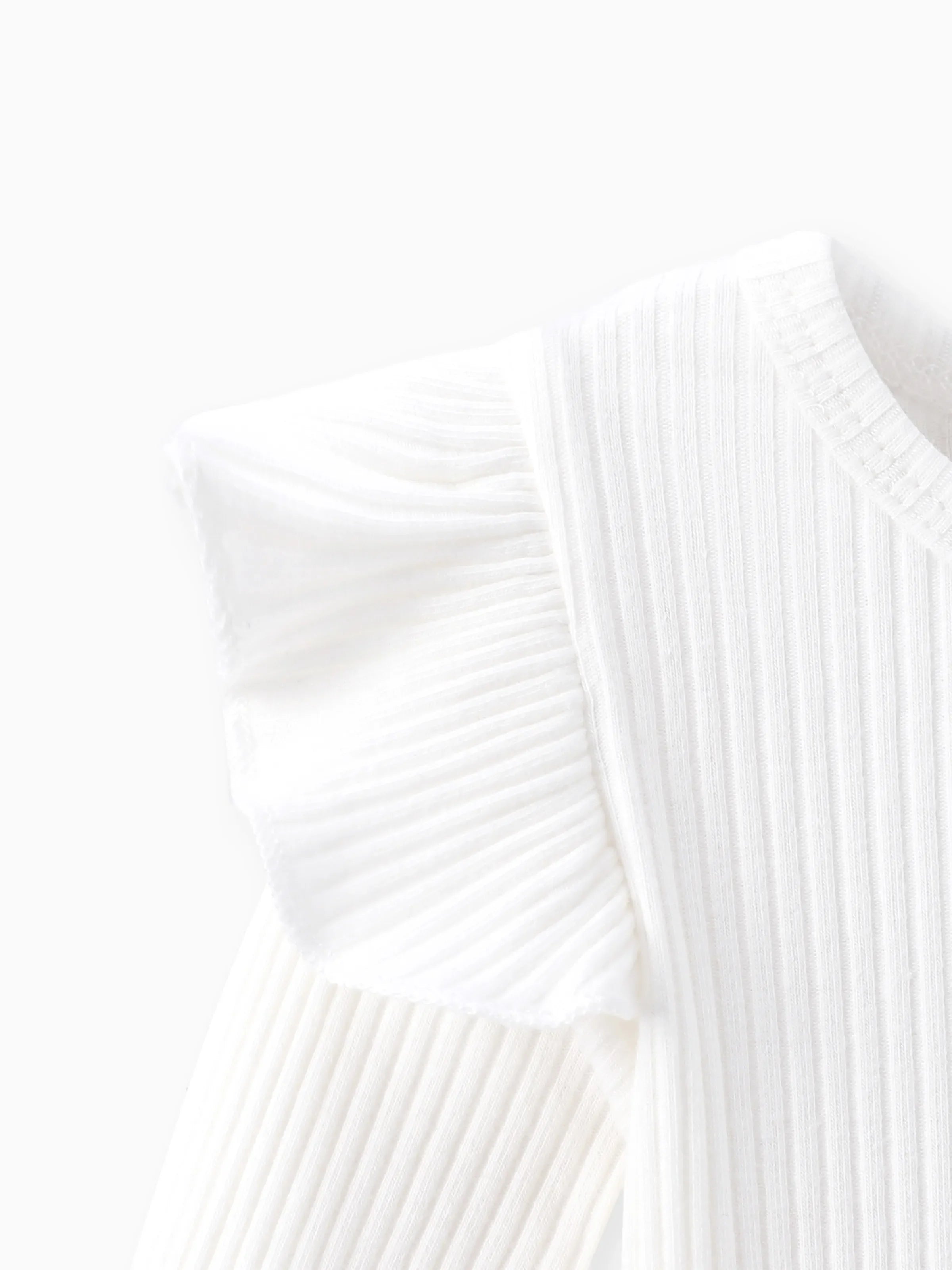 3pcs Baby Girl 95% Cotton Ribbed Ruffle Long-sleeve Top and Bow Front Skirt & Headband Set Pink