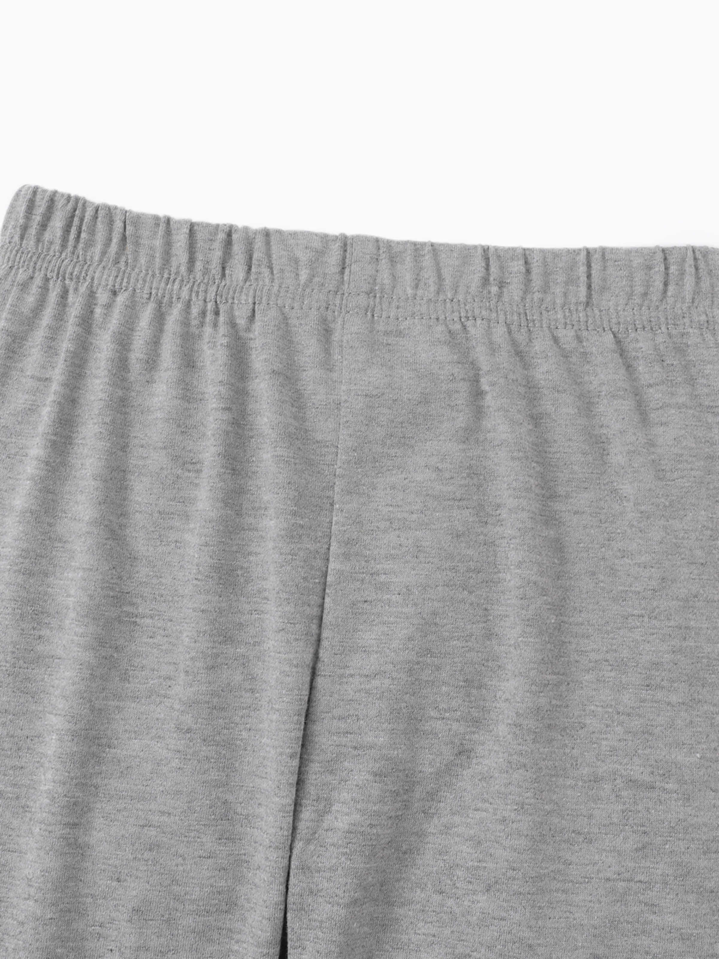 3-Pack Toddler Girl 100% Cotton Solid Color Elasticized Leggings Multi-color