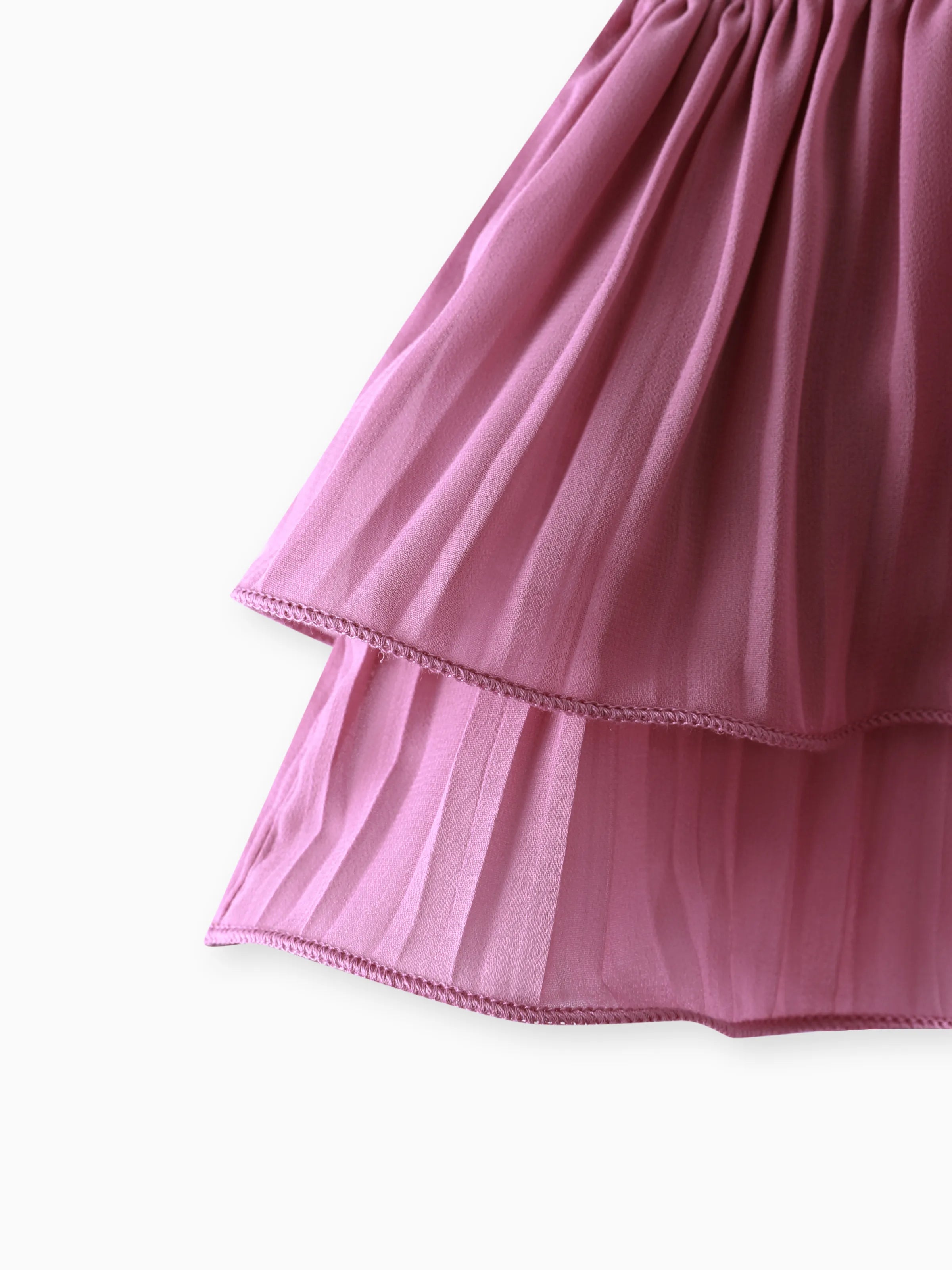 2-Piece Baby/Toddler Girl Elegant Pleated Camisole and Shorts Set Roseo