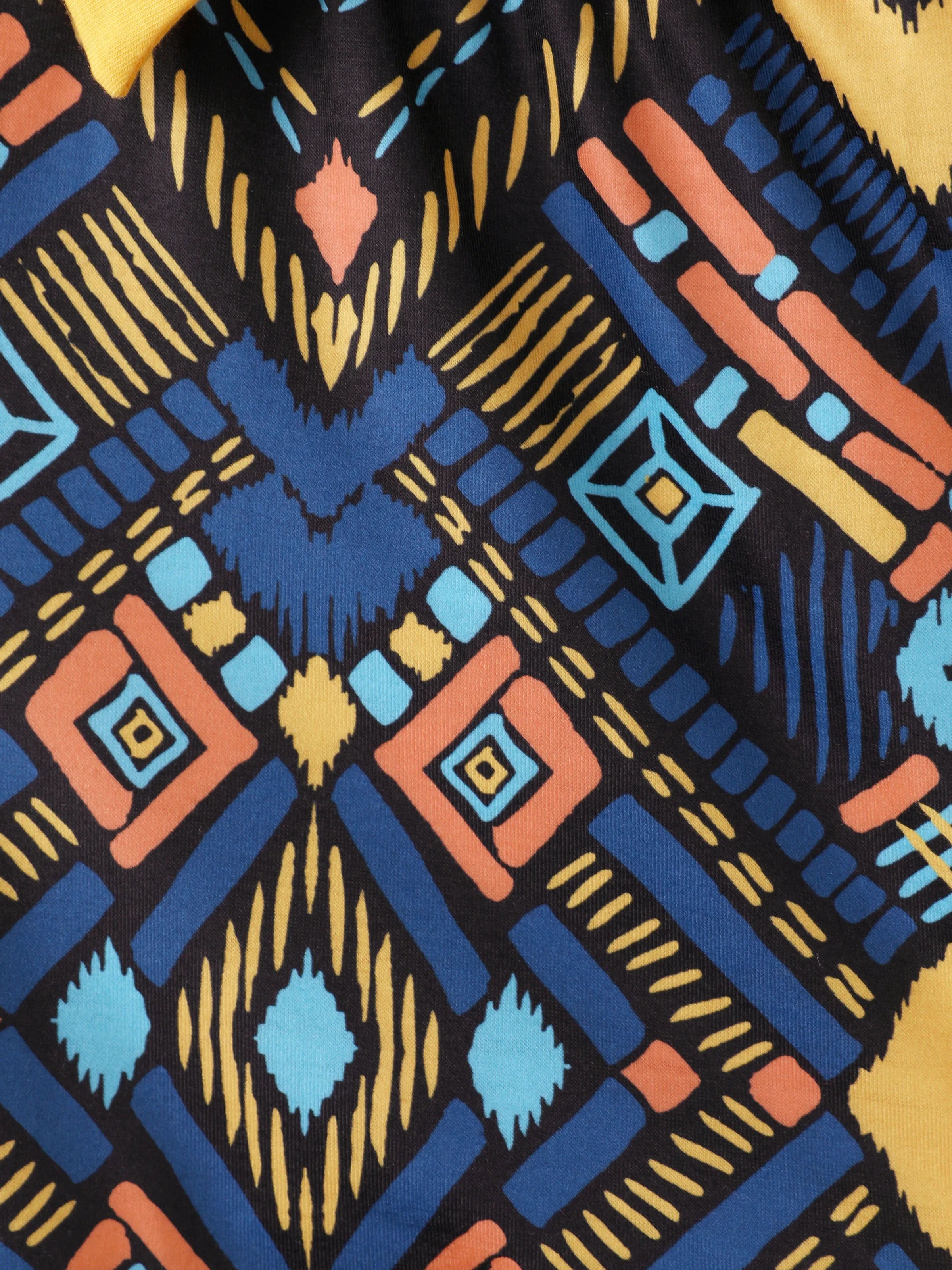 2pcs Kid Girl Yellow Halter Camisole and Bowknot Design Exotic Shorts Set Ginger-2