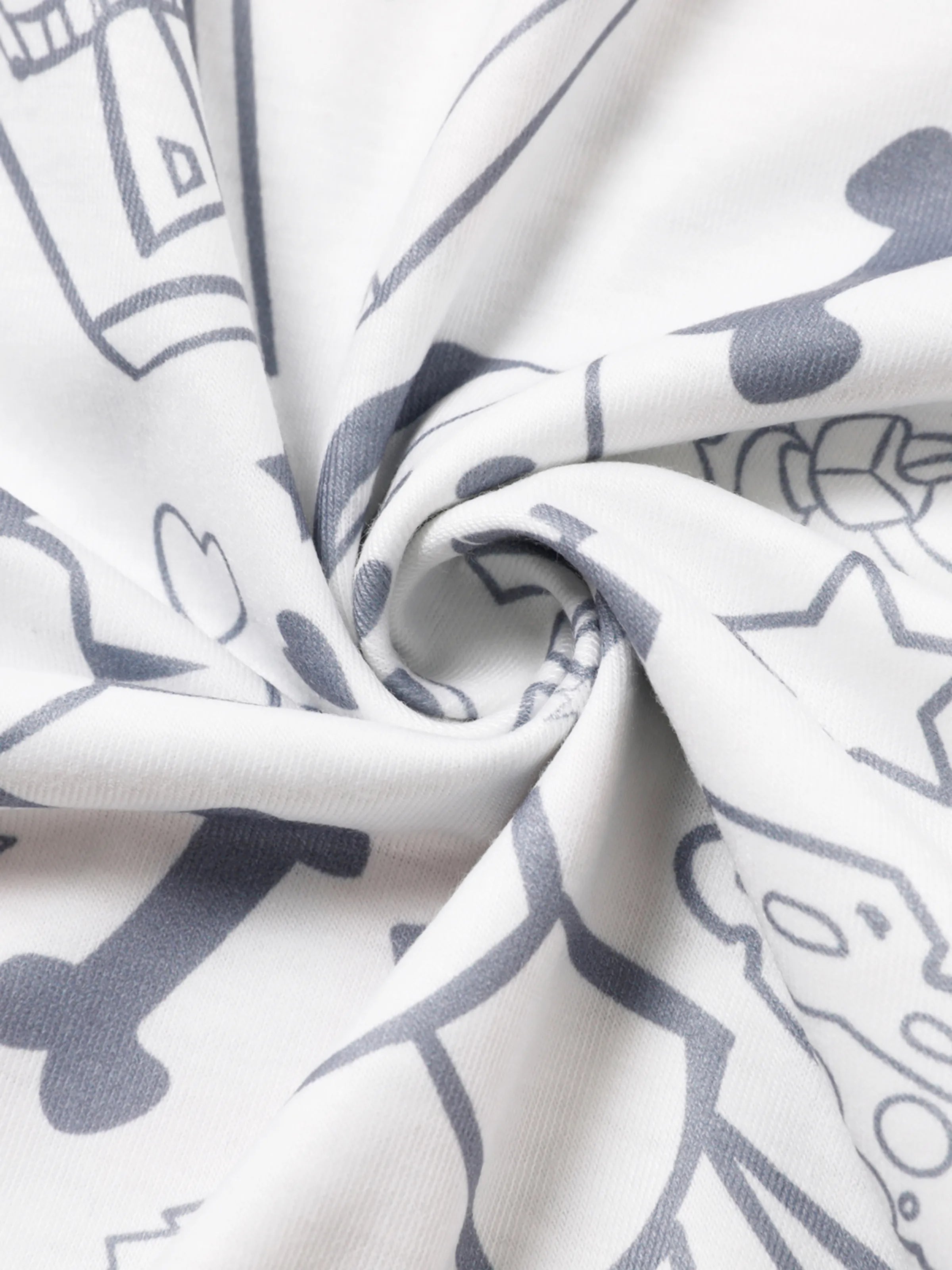 Tom and Jerry Kid Boy Character Print Hooded Sweatshirt White