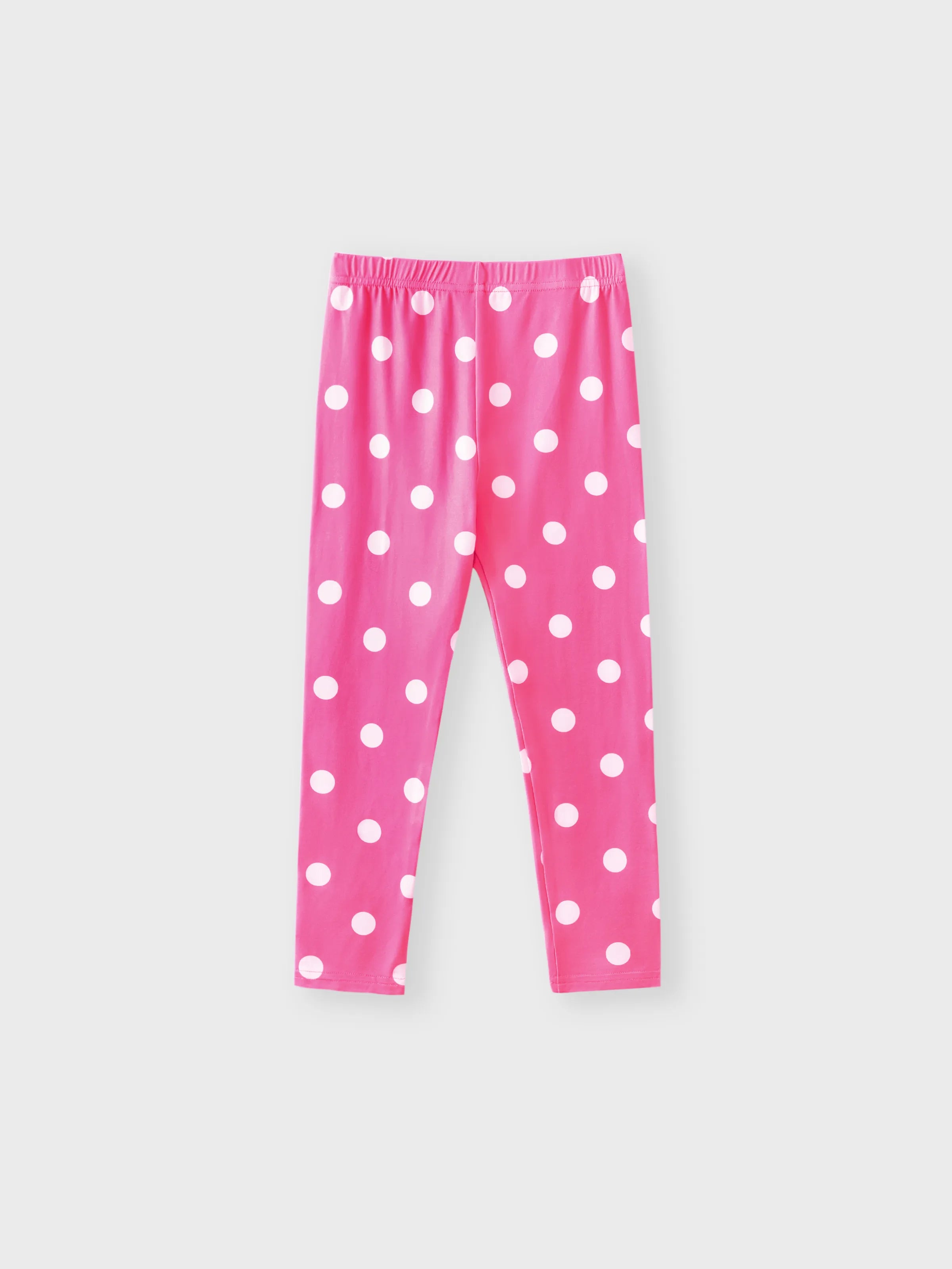2-piece Toddler Girl Floral Print Bowknot Design Ruffled High Low Sleeveless Tee and Polka dots Pants Set Pink
