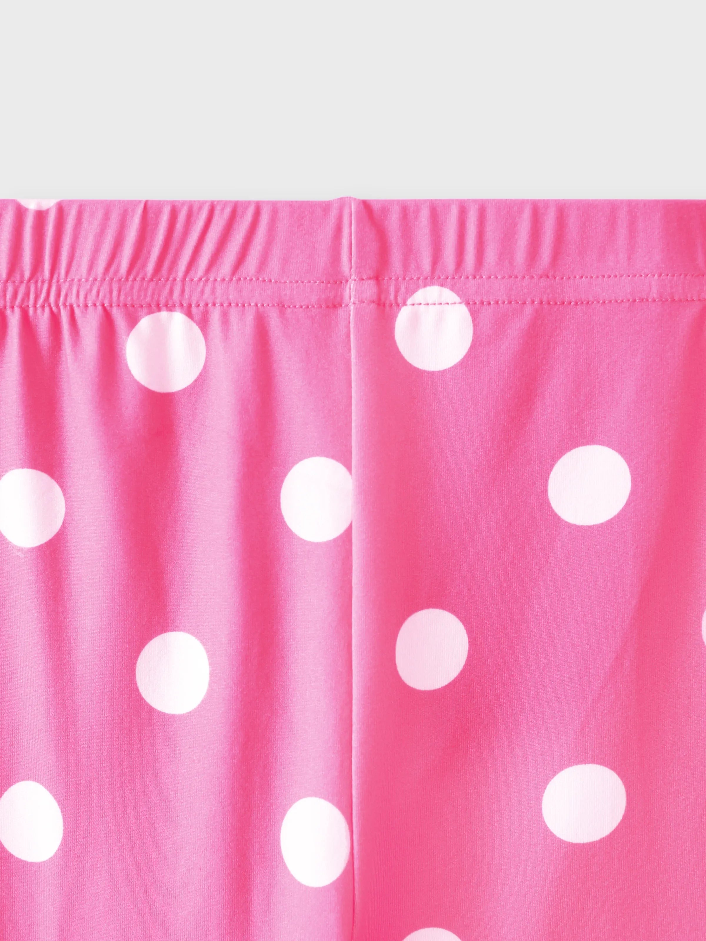 2-piece Toddler Girl Floral Print Bowknot Design Ruffled High Low Sleeveless Tee and Polka dots Pants Set Pink