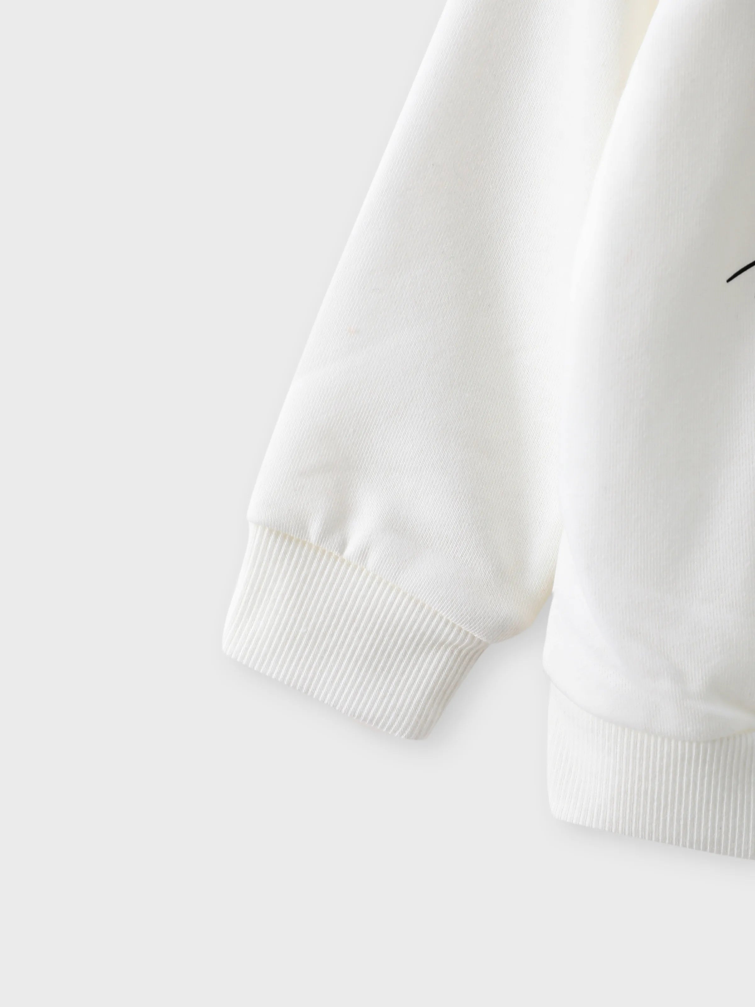 2pcs Toddler Girl Cat Pattern Fabric Stitching Design Set BlackandWhite