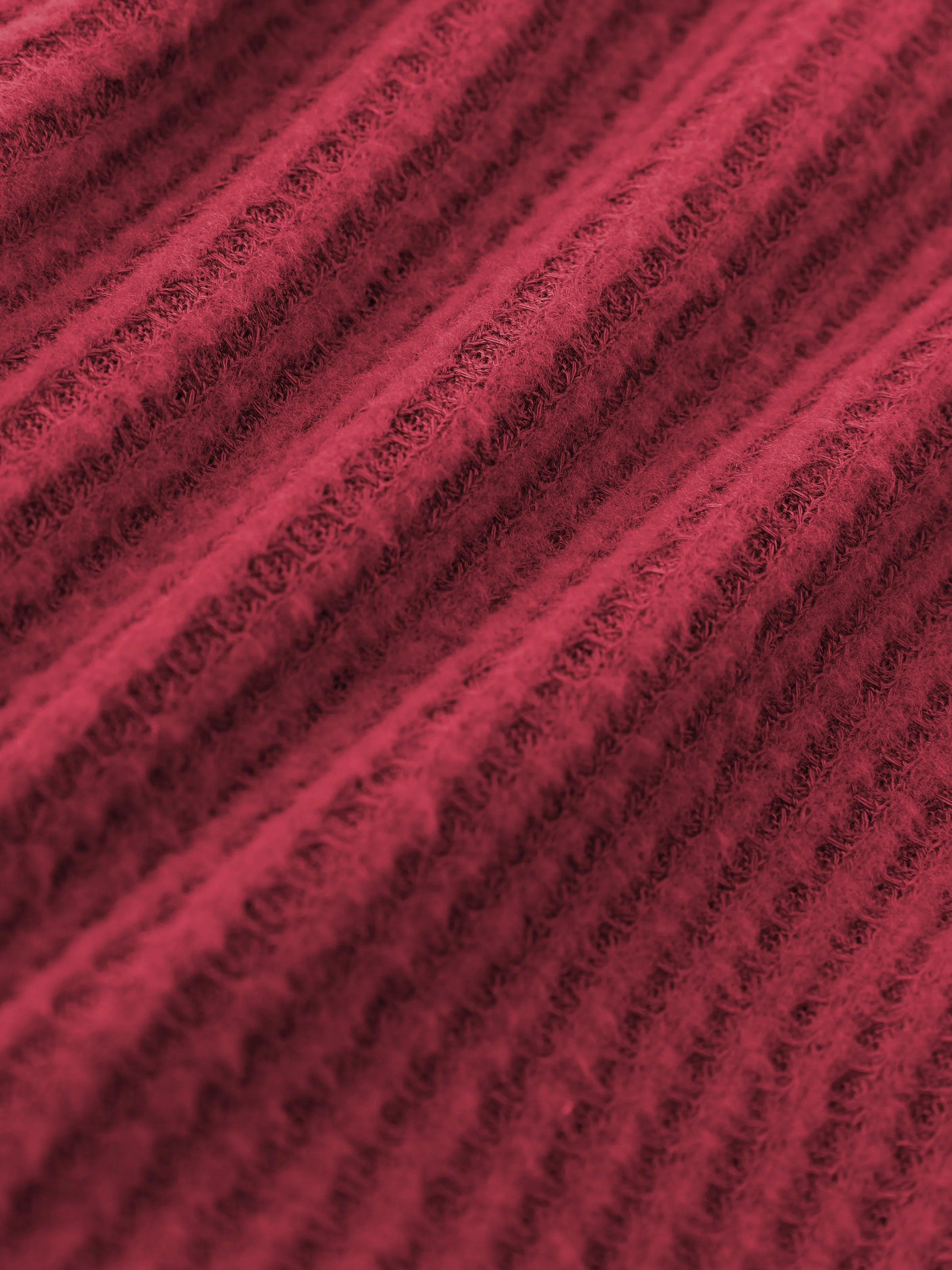 2pcs Solid Waffle Long-sleeve Baby Set Burgundy