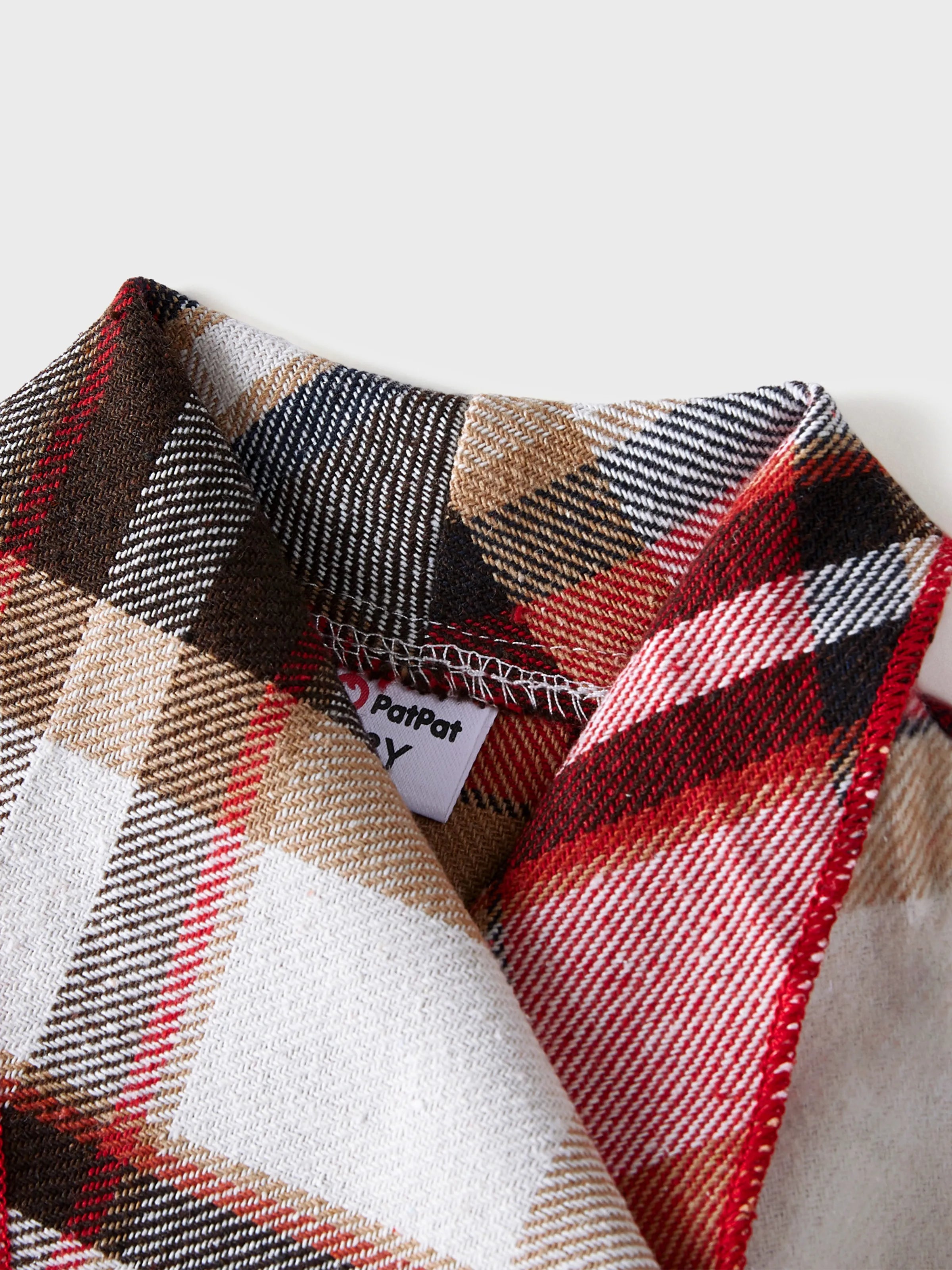 3PCS Toddler Girl Asymmetrical Hemline Classic Grid Dress Set Red