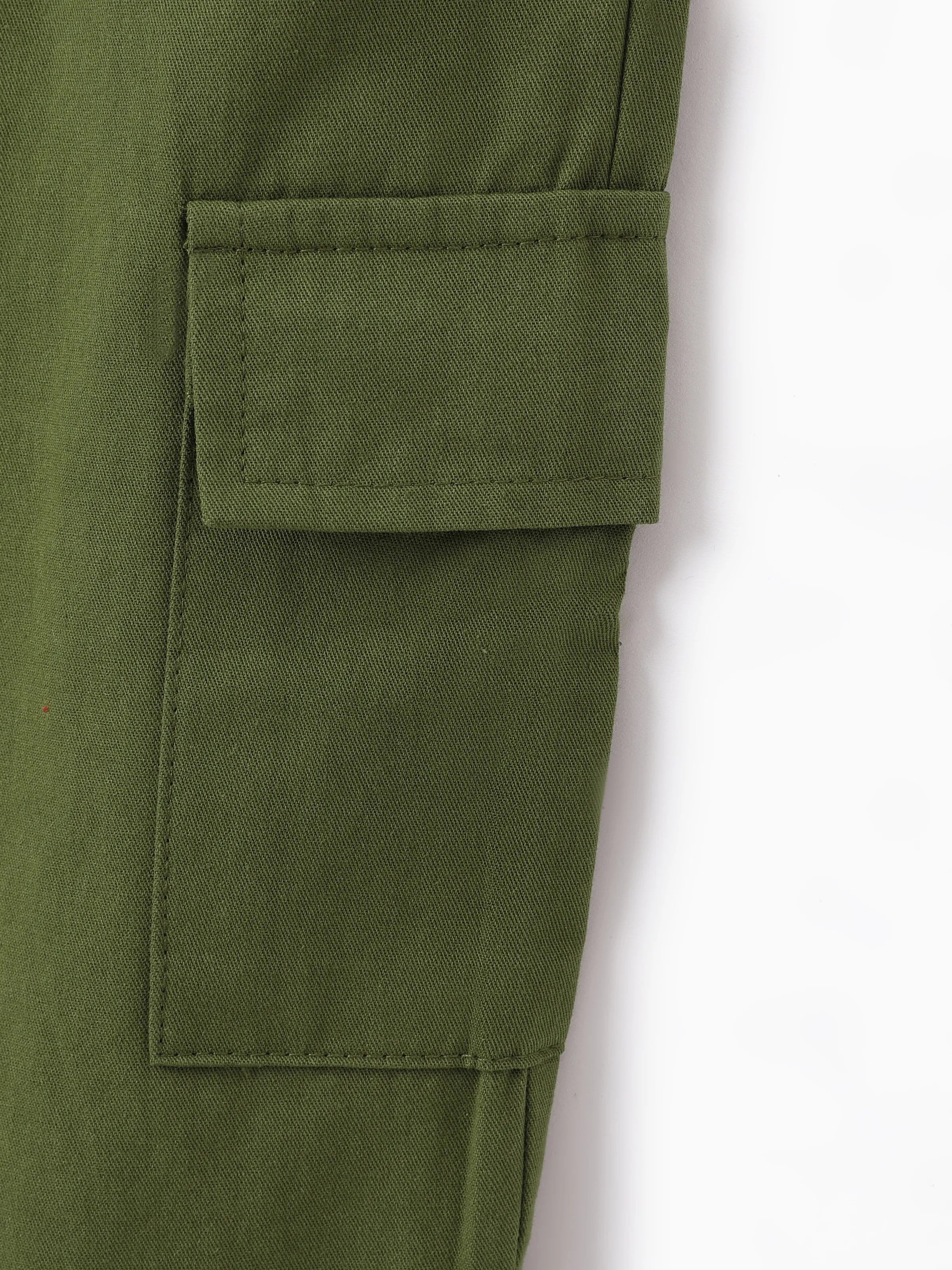 2pcs Toddler Boy Animal Pattern Patch Pocket Set Grey