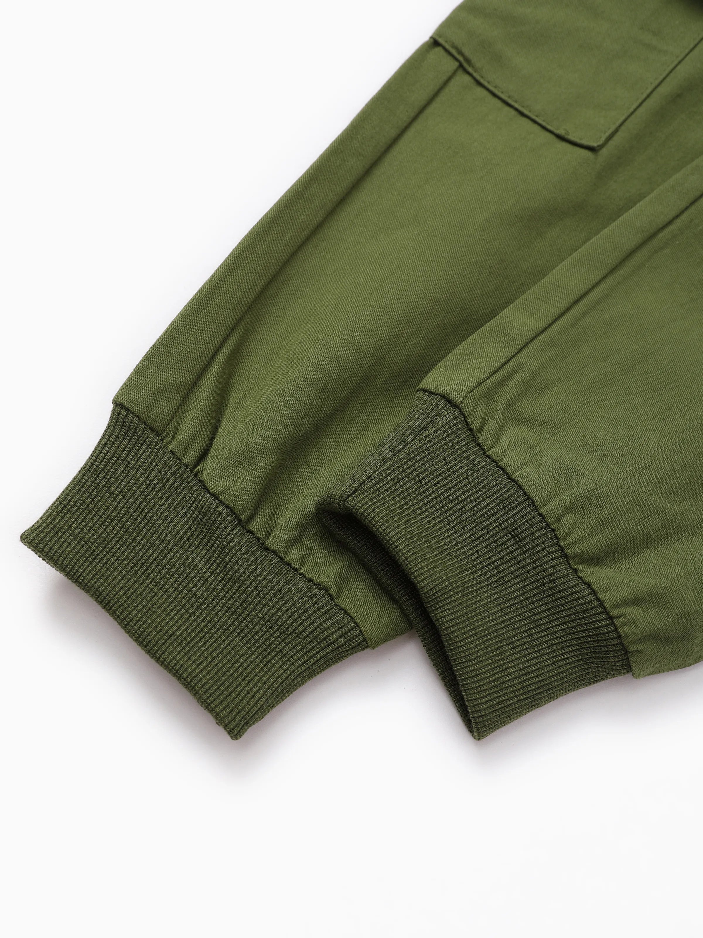 2pcs Toddler Boy Animal Pattern Patch Pocket Set Grey