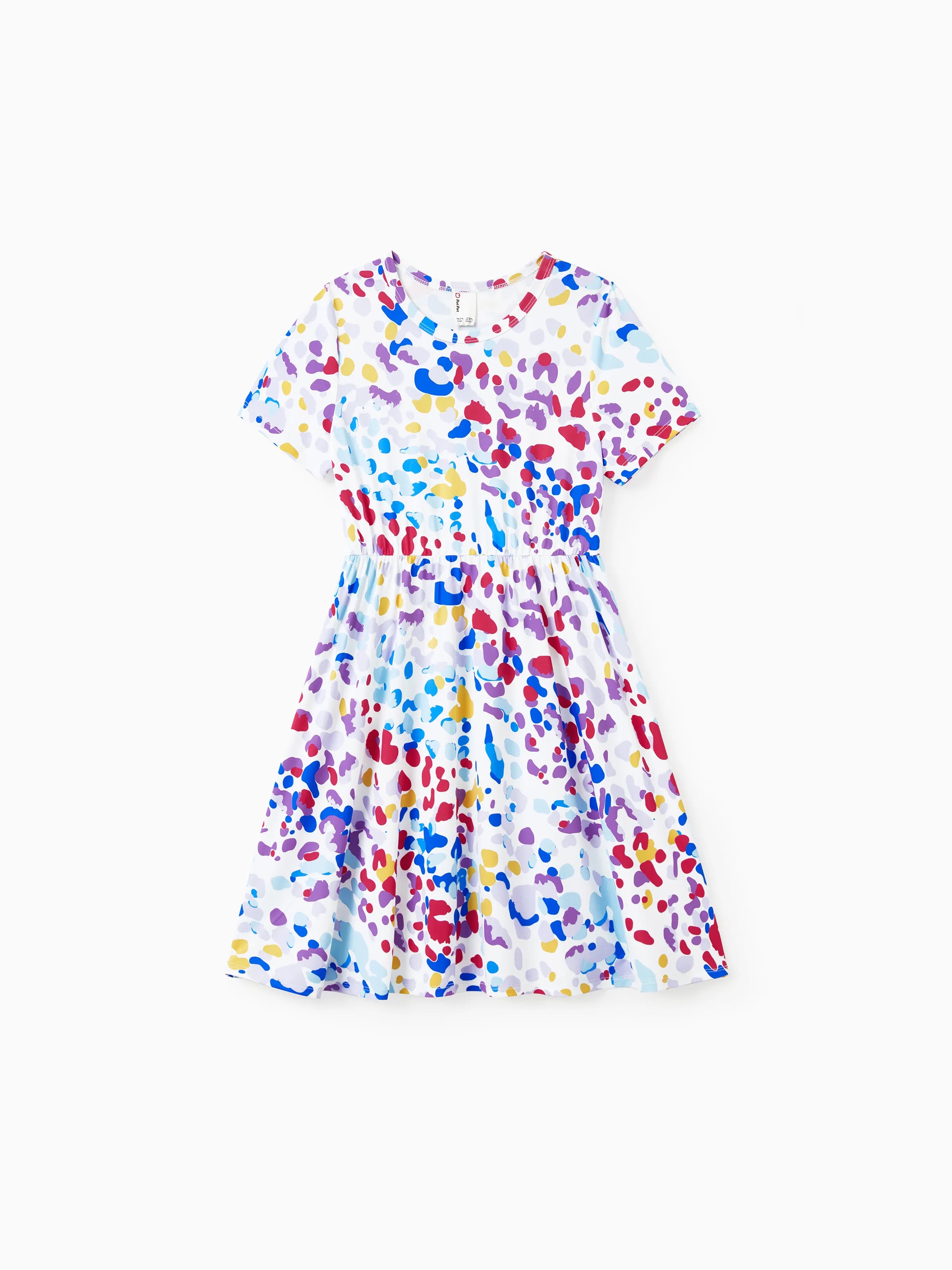 2-Pack Toddler/Kid Girl Printed & Solid Causal Dress Purple