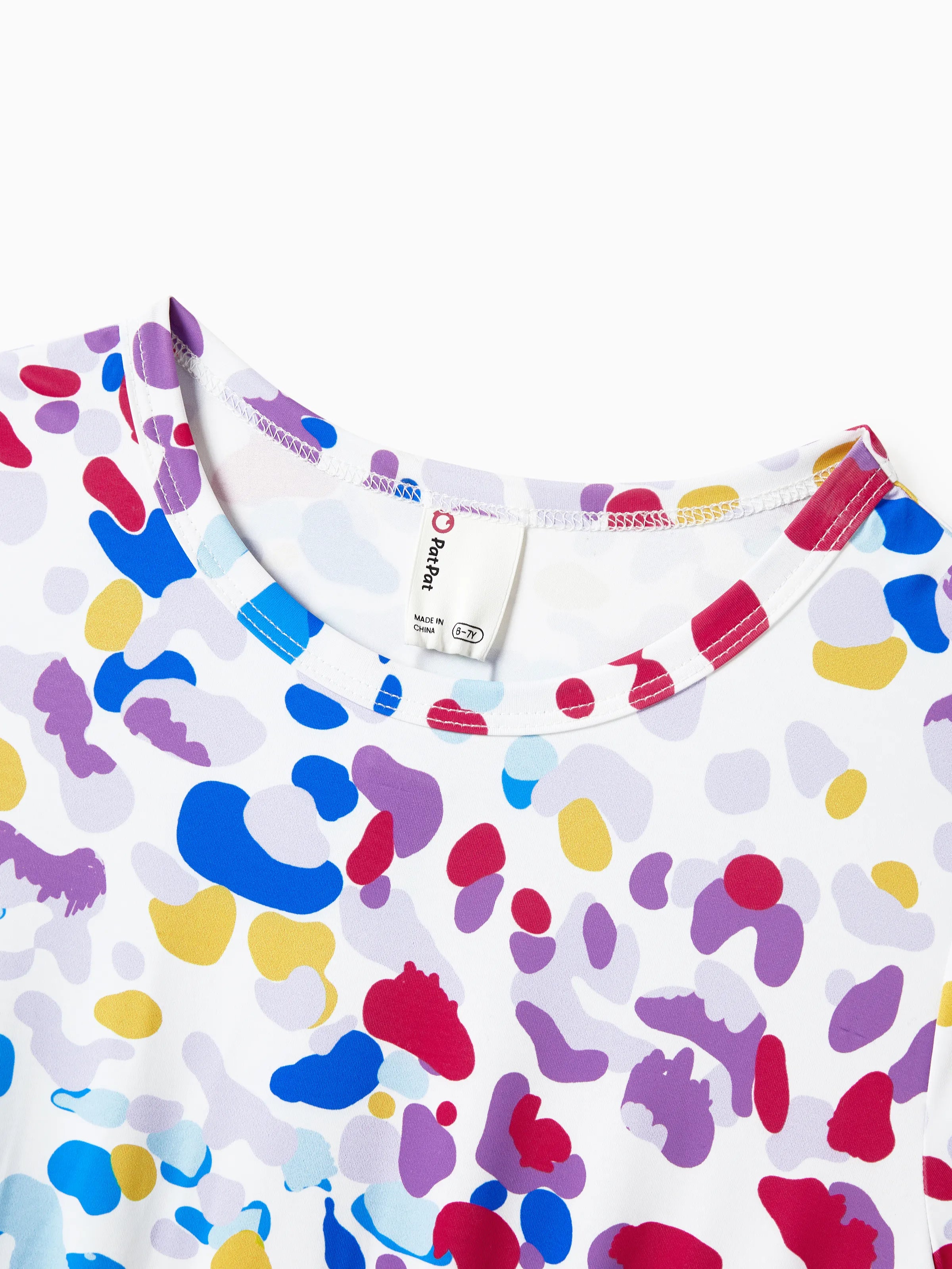 2-Pack Toddler/Kid Girl Printed & Solid Causal Dress Purple