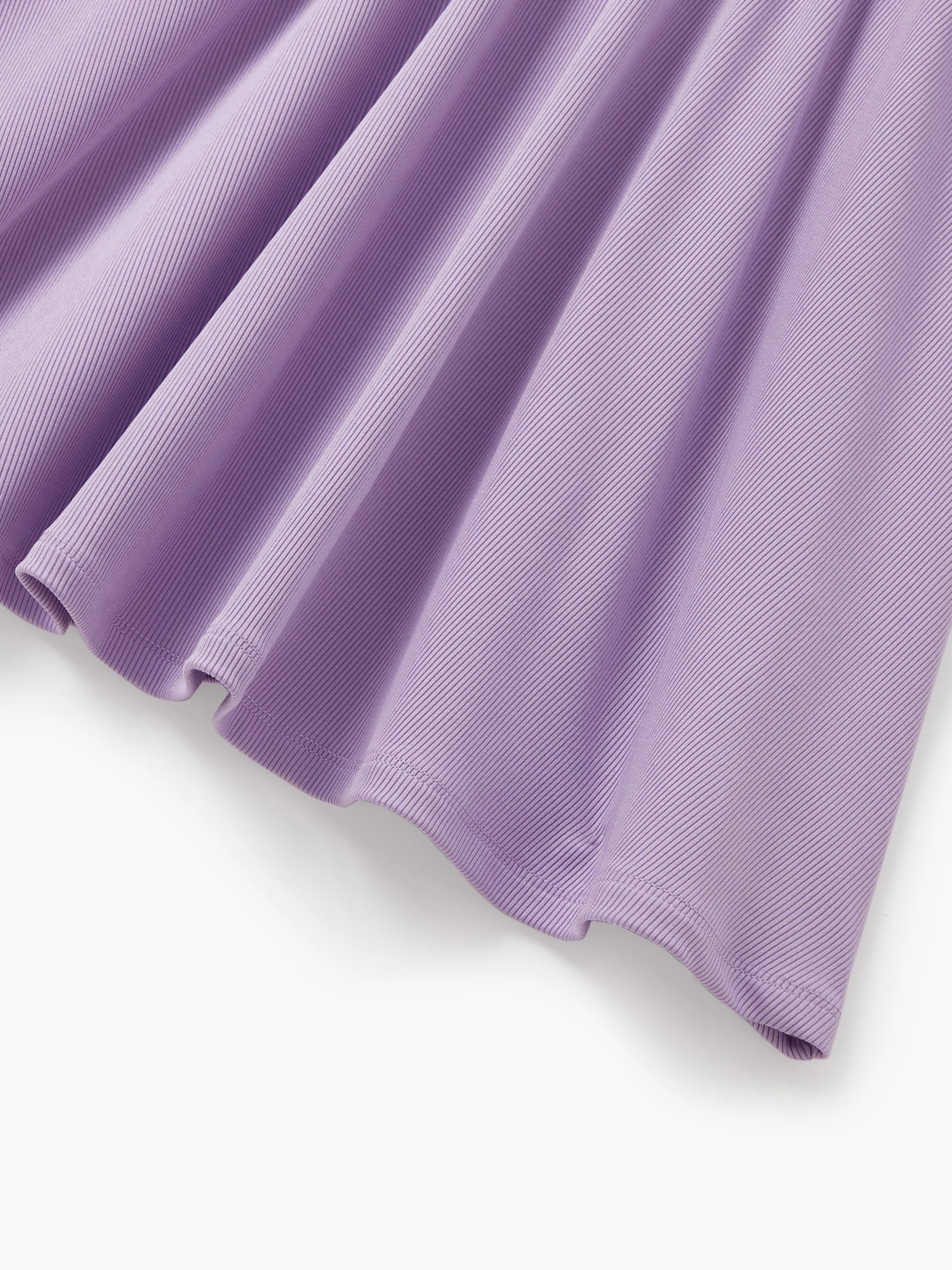 2-Pack Toddler/Kid Girl Printed & Solid Causal Dress Purple