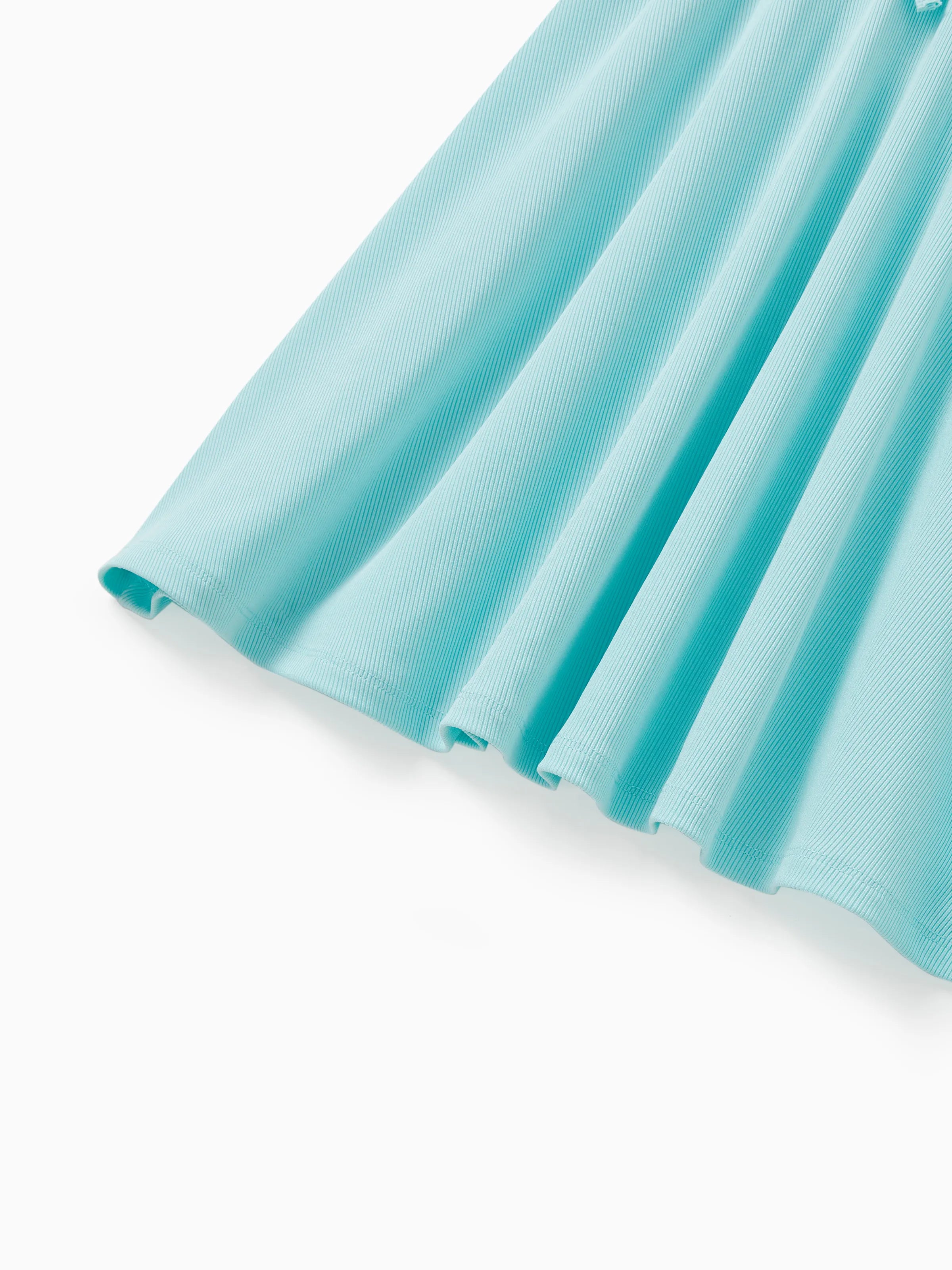 2-Pack Toddler/Kid Girl Printed & Solid Causal Dress Green