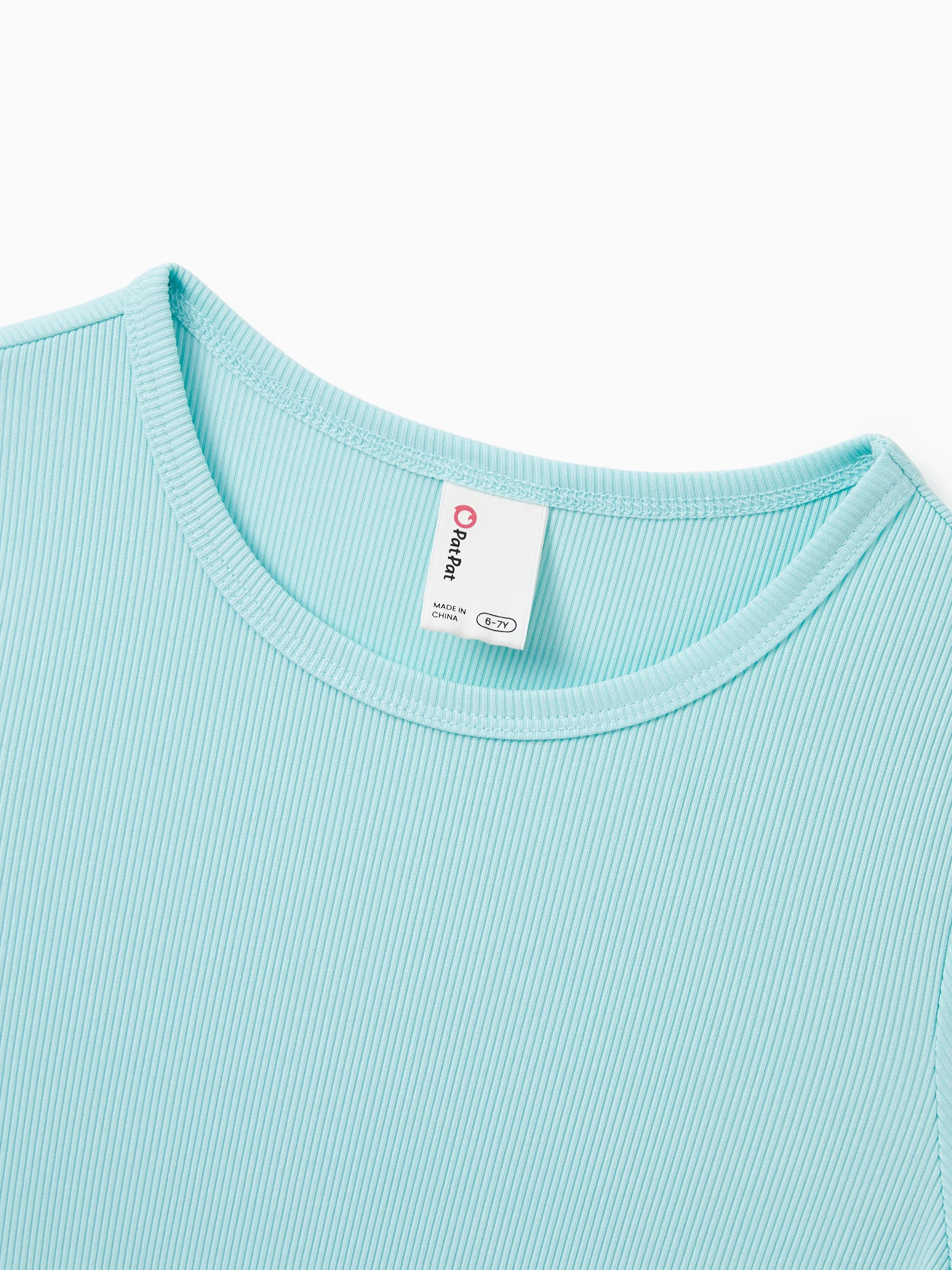 2-Pack Toddler/Kid Girl Printed & Solid Causal Dress Green