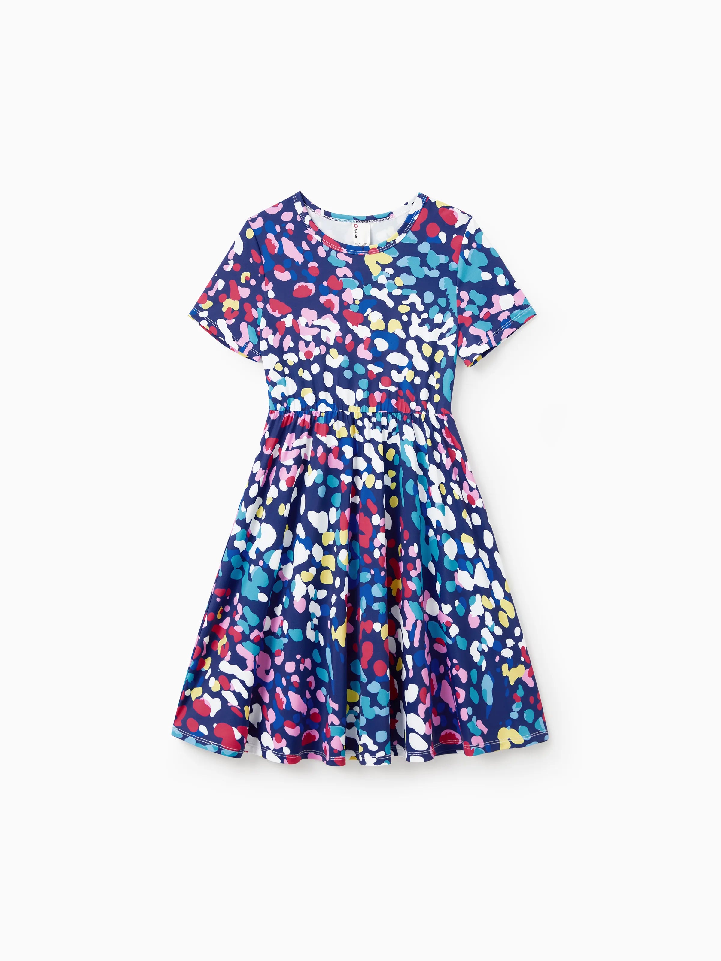 2-Pack Toddler/Kid Girl Printed & Solid Causal Dress Pink