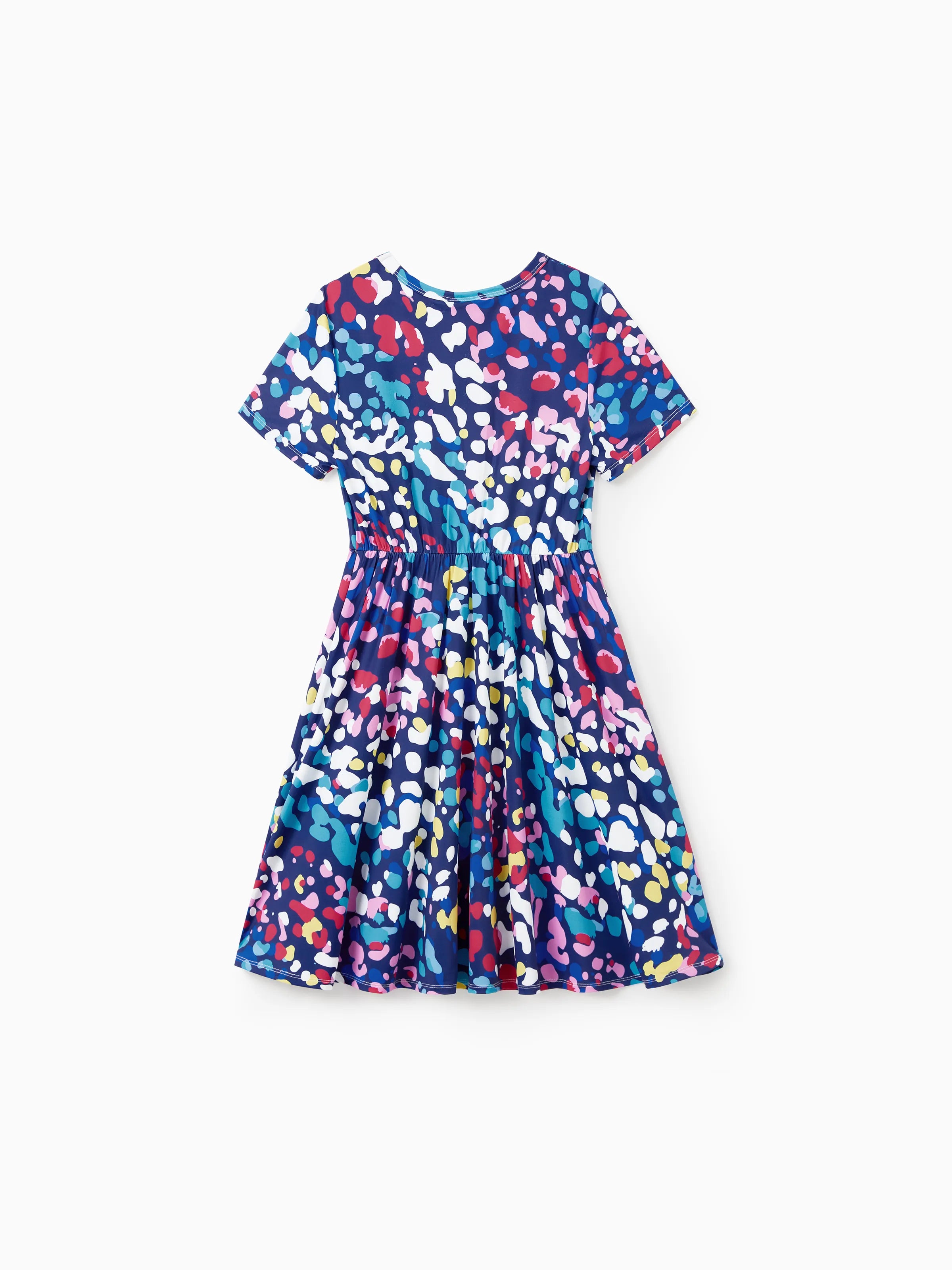 2-Pack Toddler/Kid Girl Printed & Solid Causal Dress Pink