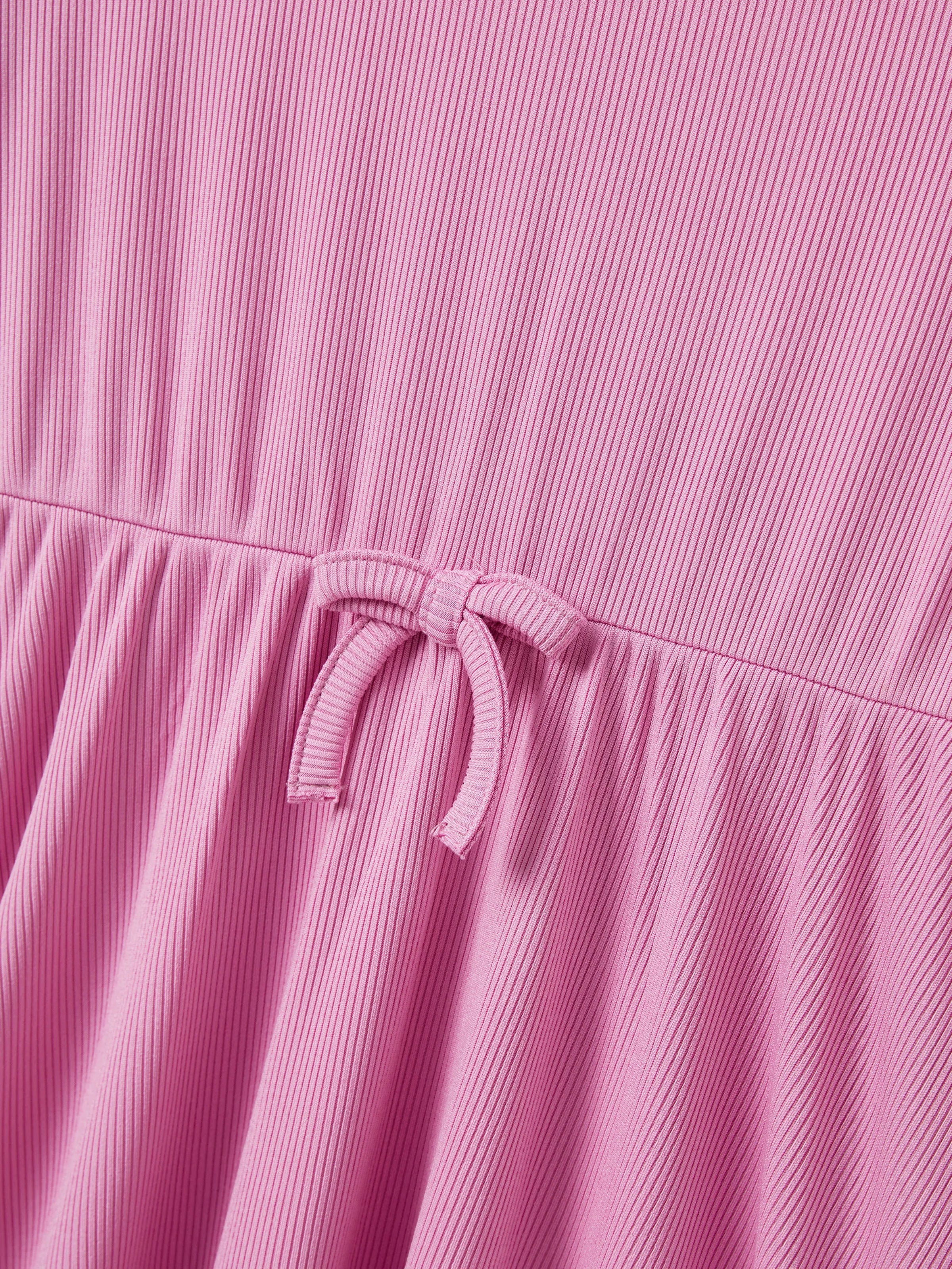 2-Pack Toddler/Kid Girl Printed & Solid Causal Dress Pink