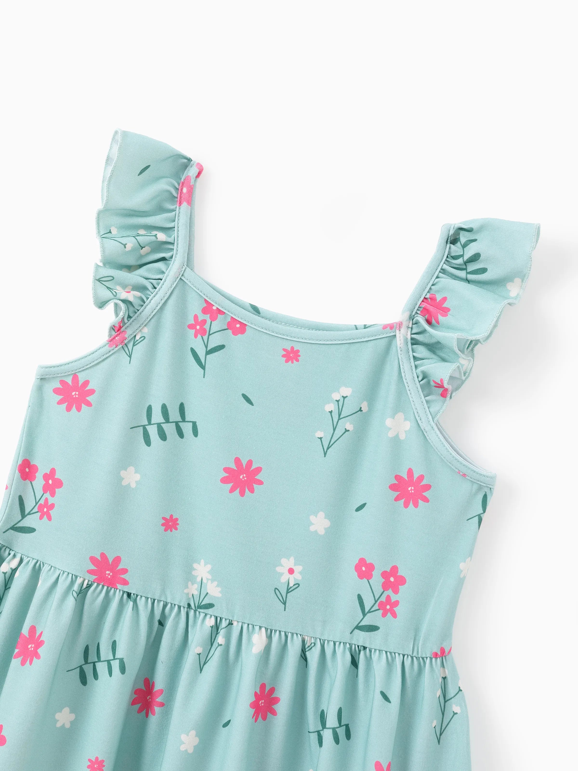 3-Pack Toddler/Kid Girl Childlike Flutter-sleeve Dresses Ginger