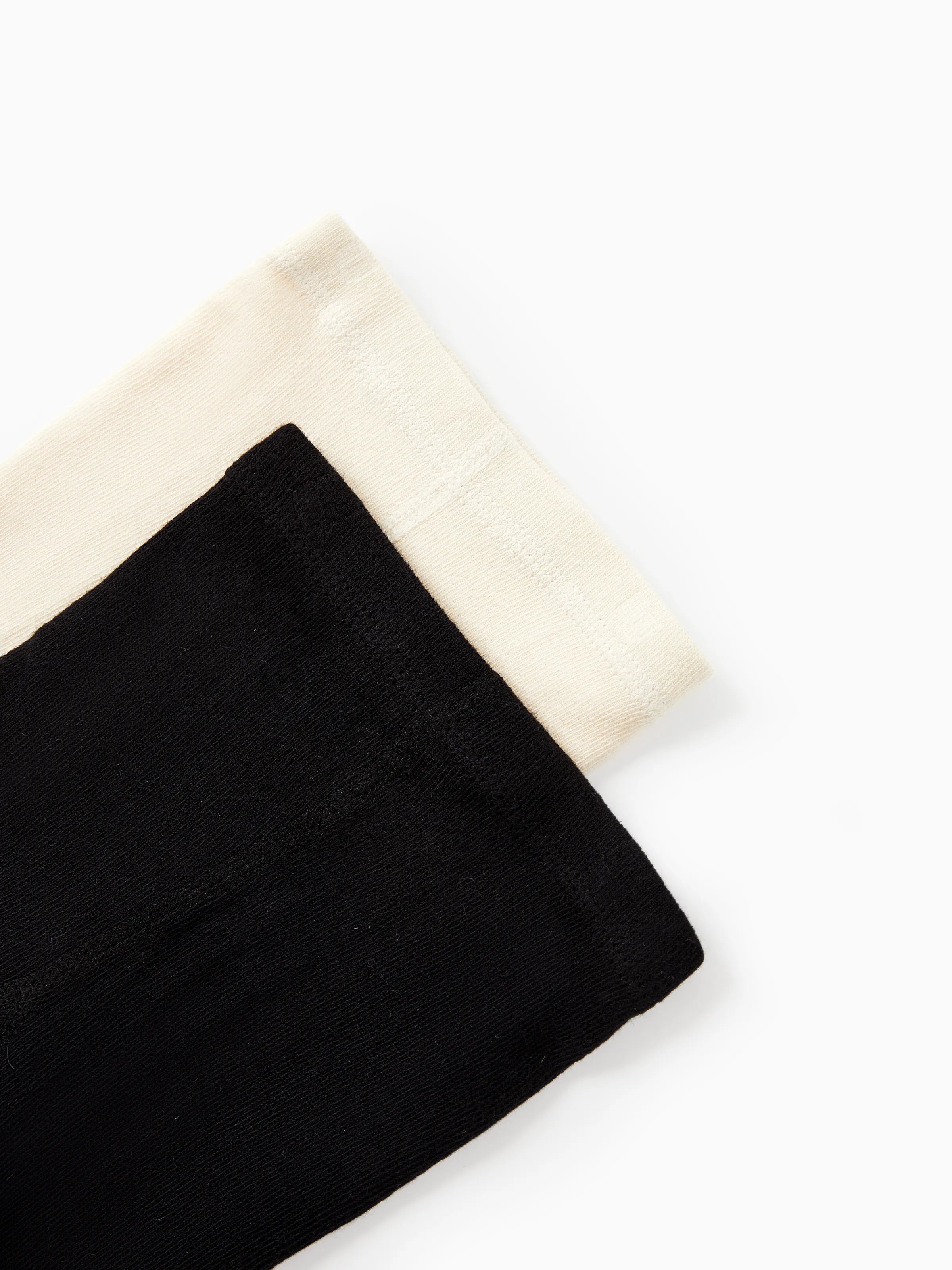 2-Pack Baby/Toddler Girl Embroidered Childlike Socks Black+White