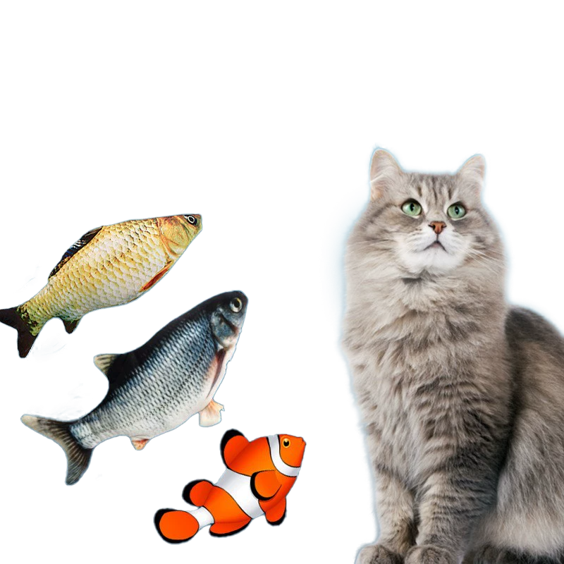 Interactive Cat Fish Toy | USB Rechargeable Motion Fish for Hunting and Play