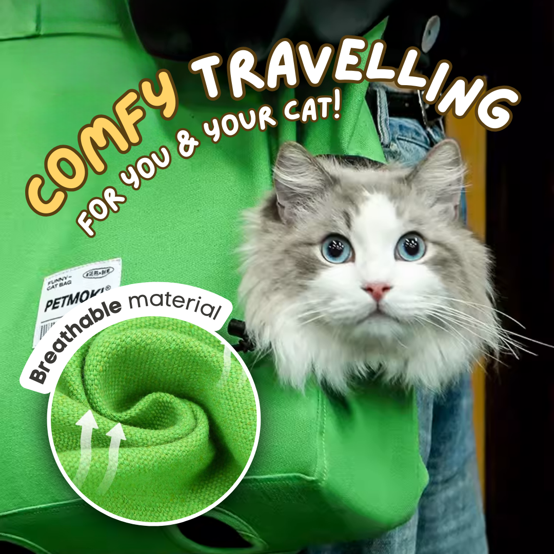 Cat Tote Bag for Travel and Walking | Breathable Secure Pet Carrier with Comfortable Adjustable Design