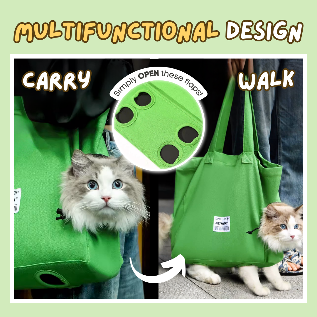 Cat Tote Bag for Travel and Walking | Breathable Secure Pet Carrier with Comfortable Adjustable Design