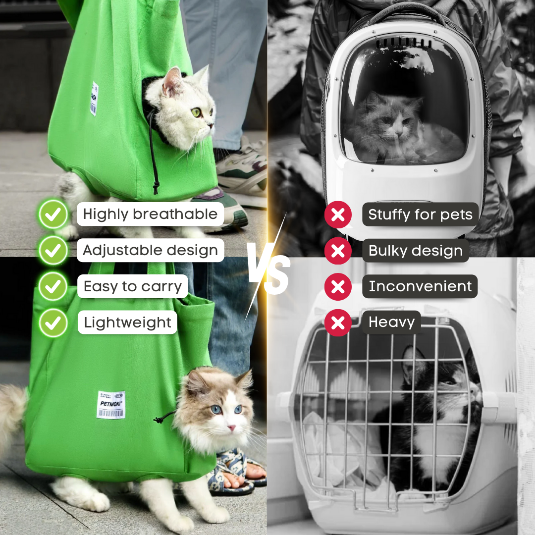 Cat Tote Bag for Travel and Walking | Breathable Secure Pet Carrier with Comfortable Adjustable Design