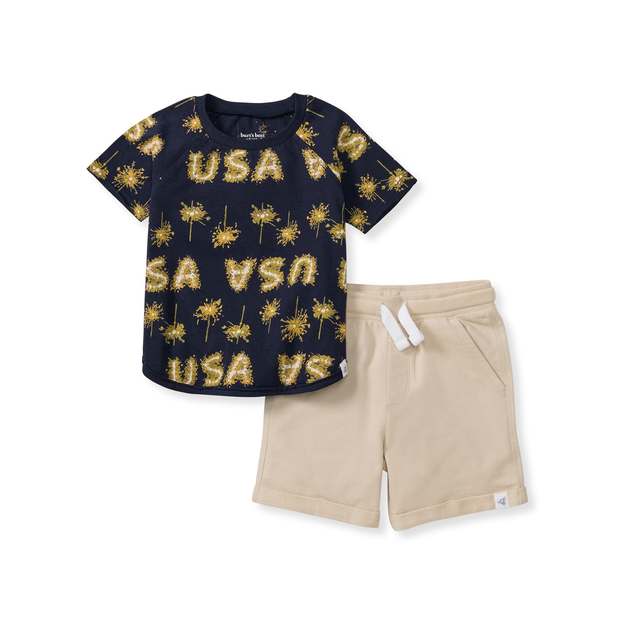 USA Organic Cotton Boy Top & Shorts Set