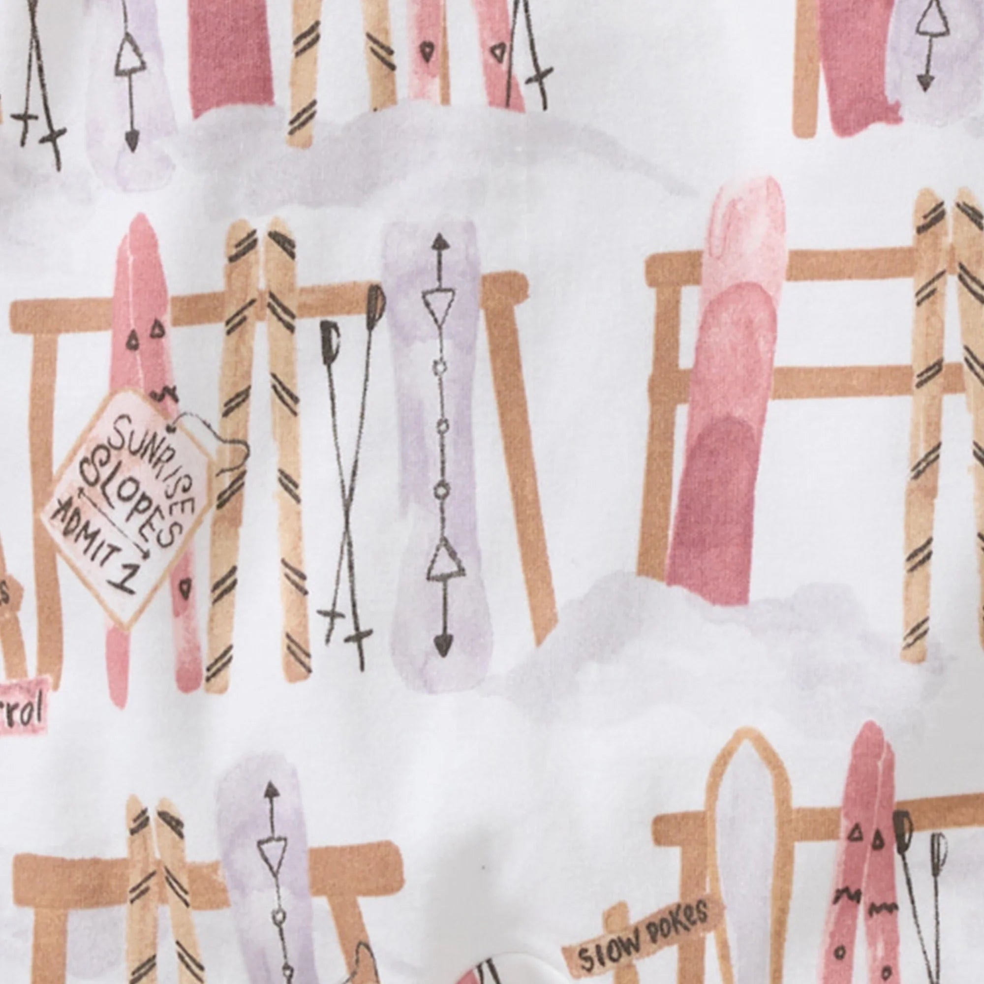 Sunrise Slopes Organic Cotton Sleeper - Organic Rose