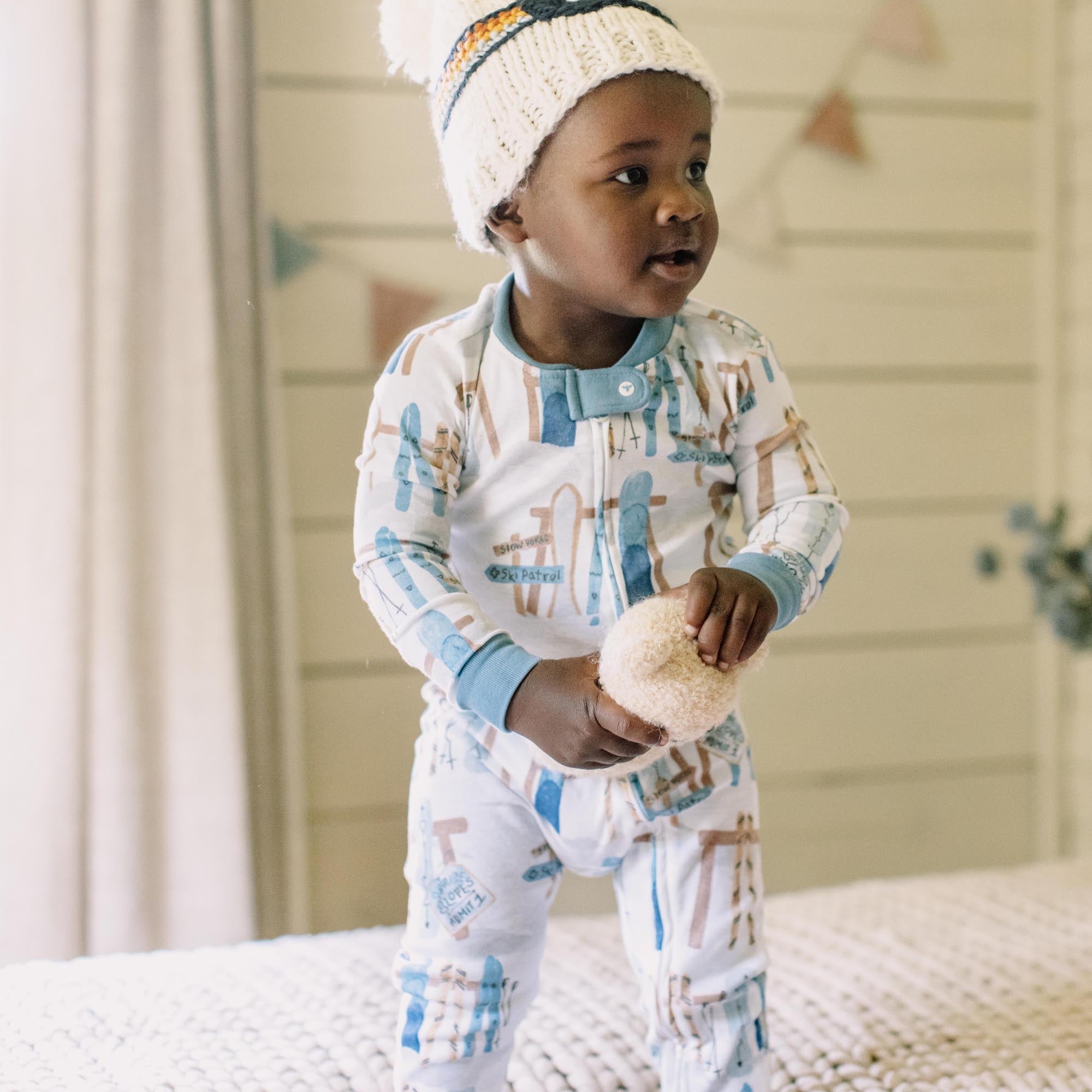 Sunrise Slopes Organic Cotton Sleeper - Mountain Blue