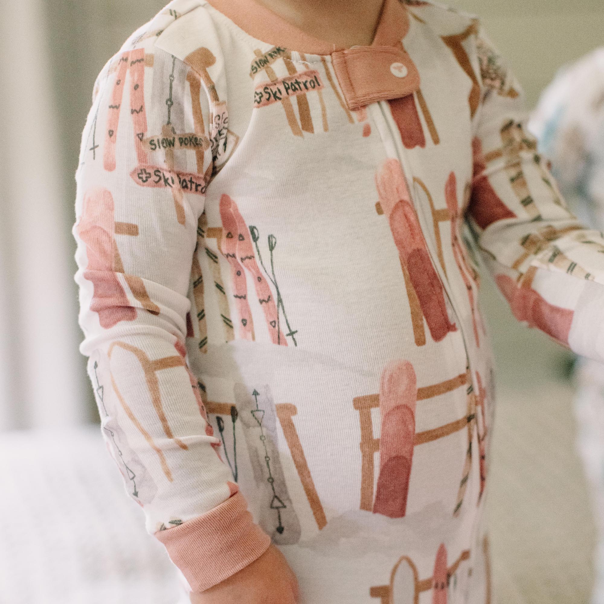 Sunrise Slopes Organic Cotton Two-Piece Pajamas - Organic Rose