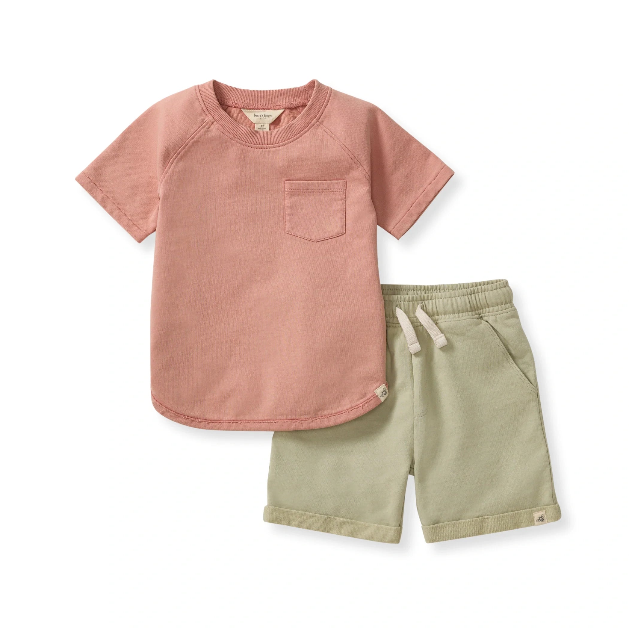 Vintage Wash Pocket Tee & Shorts Set