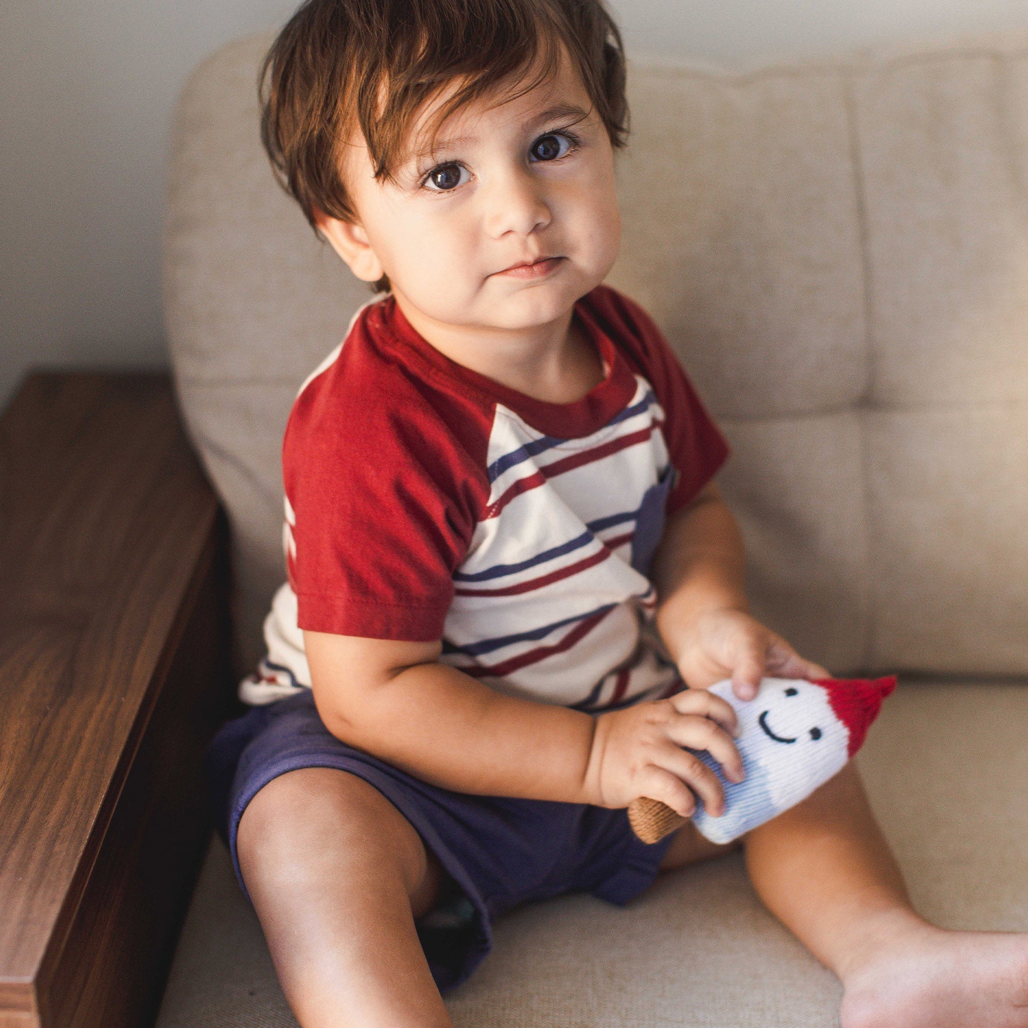 USA Stripe Boy Tee & Shorts Set