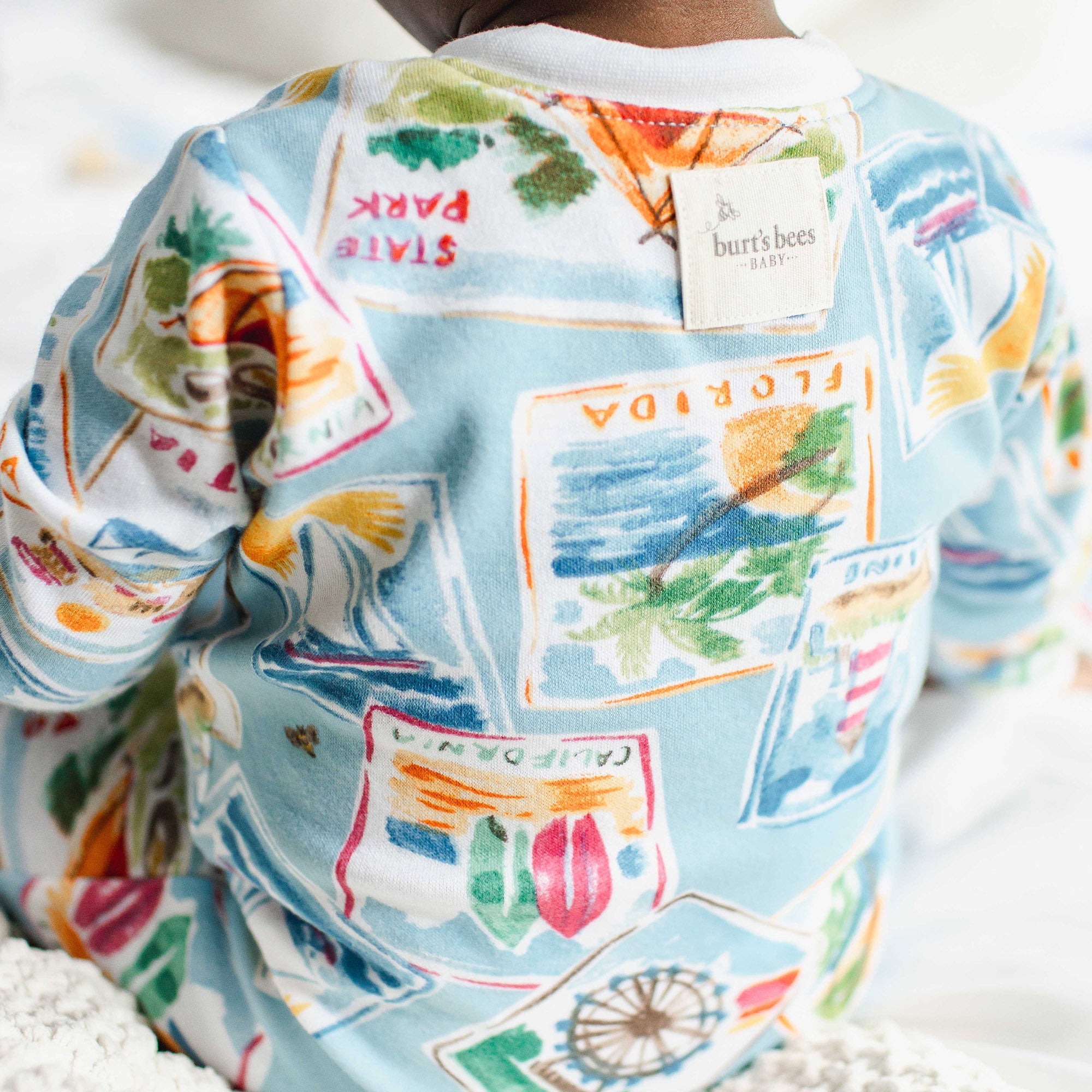 Vacation Postcards Organic Cotton Sleeper